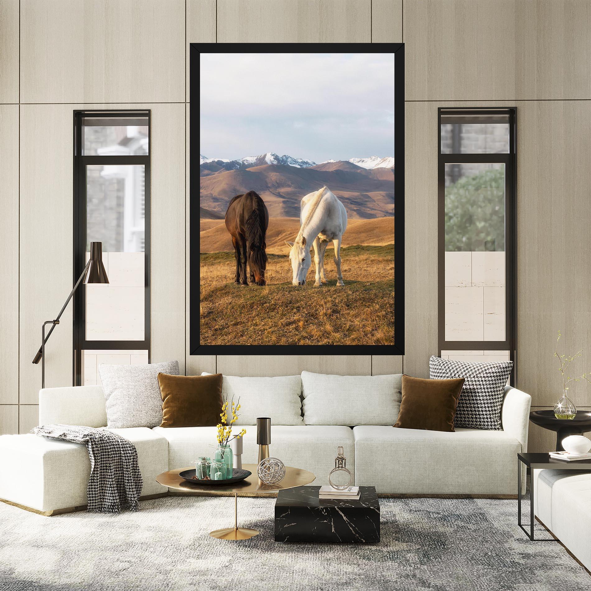 Leinwandbild Mountain Horses mockup 2