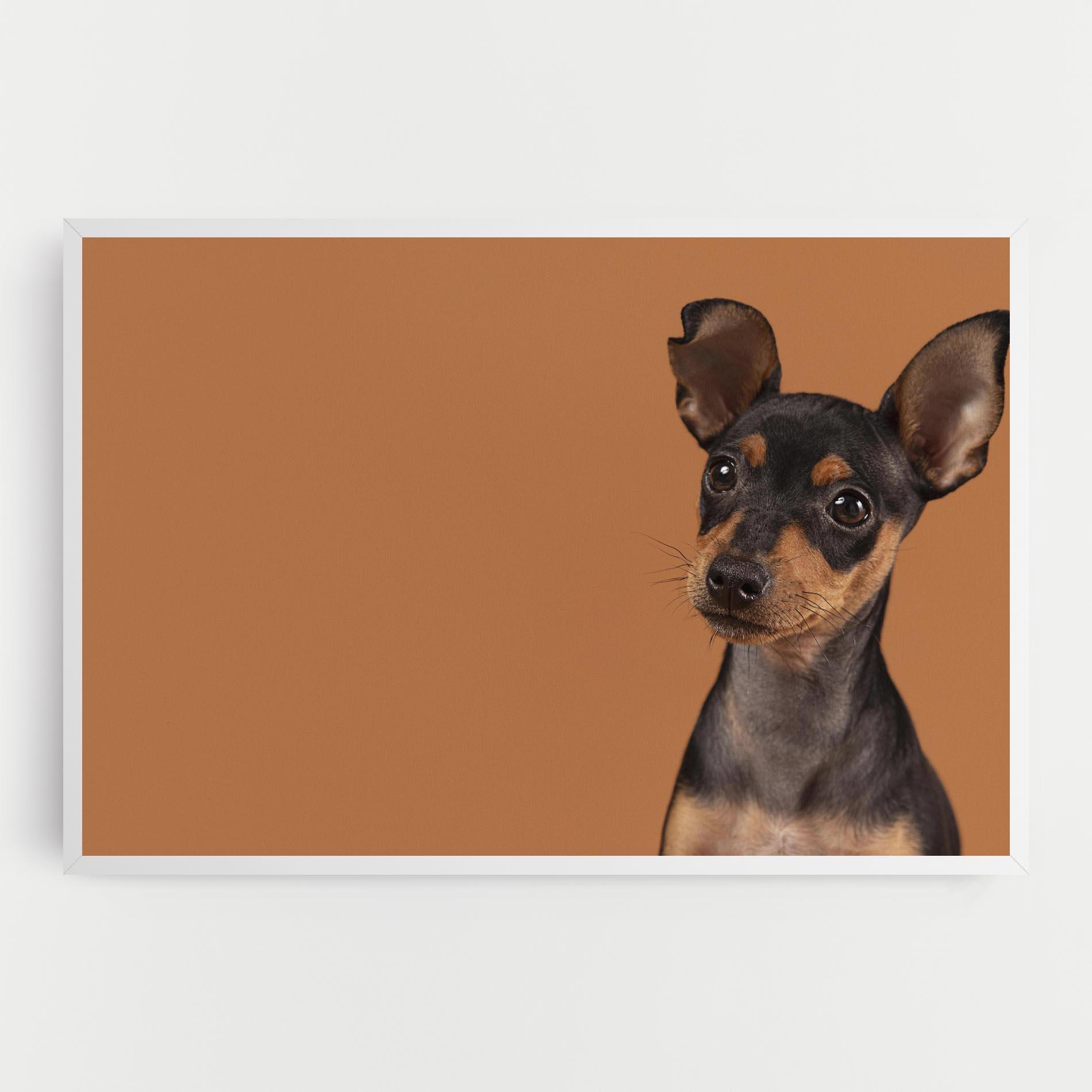 Leinwandbild Cute Dog Portrait mockup 0