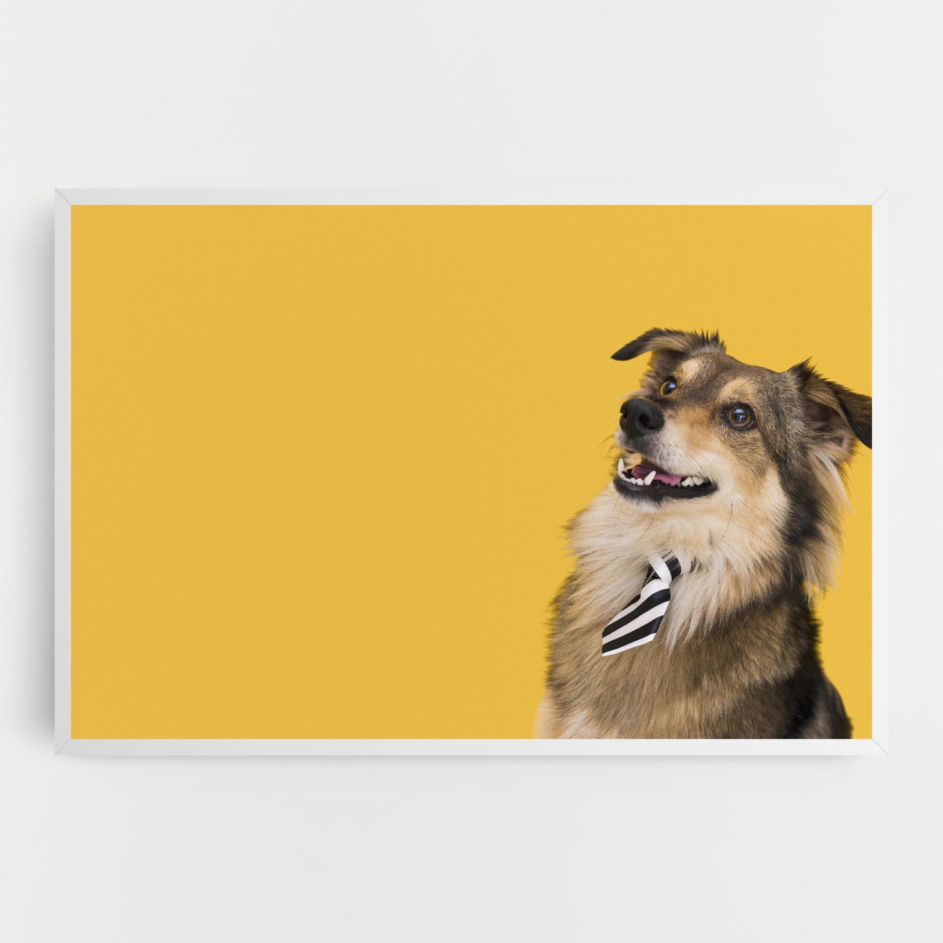 Leinwandbild Cute Smiling Dog mockup 0
