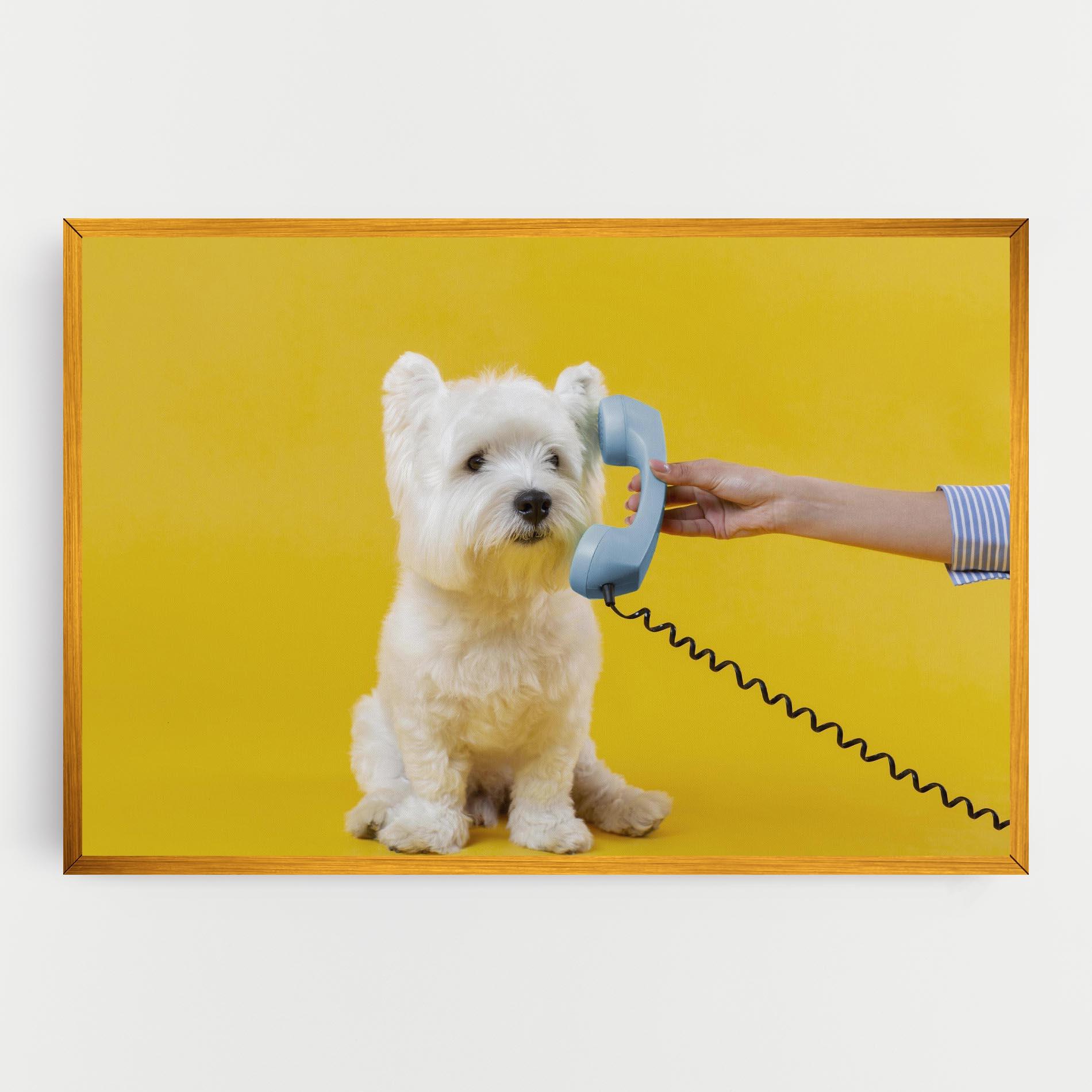 Leinwandbild Cute Little Dog mockup 0