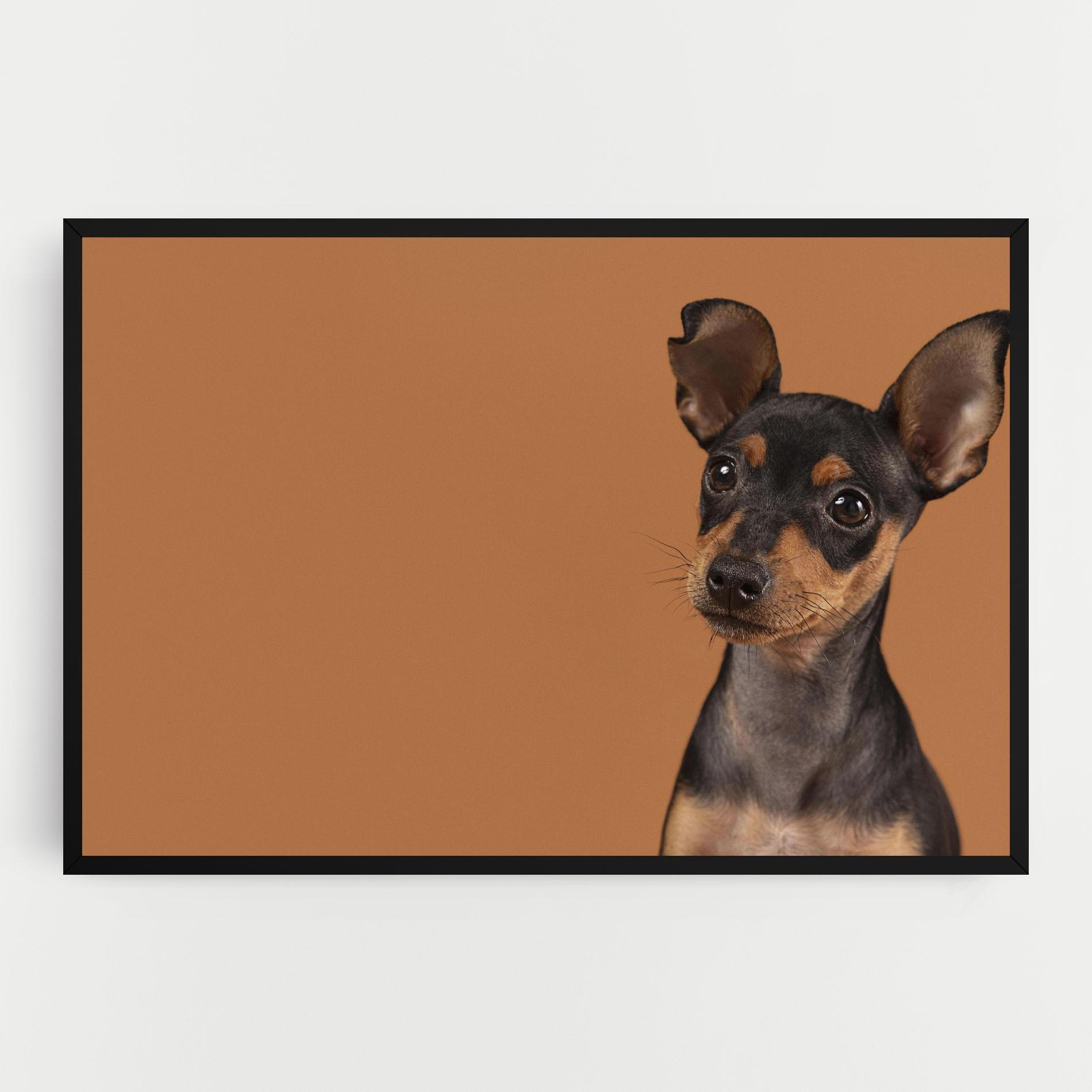 Leinwandbild Cute Dog Portrait mockup 0