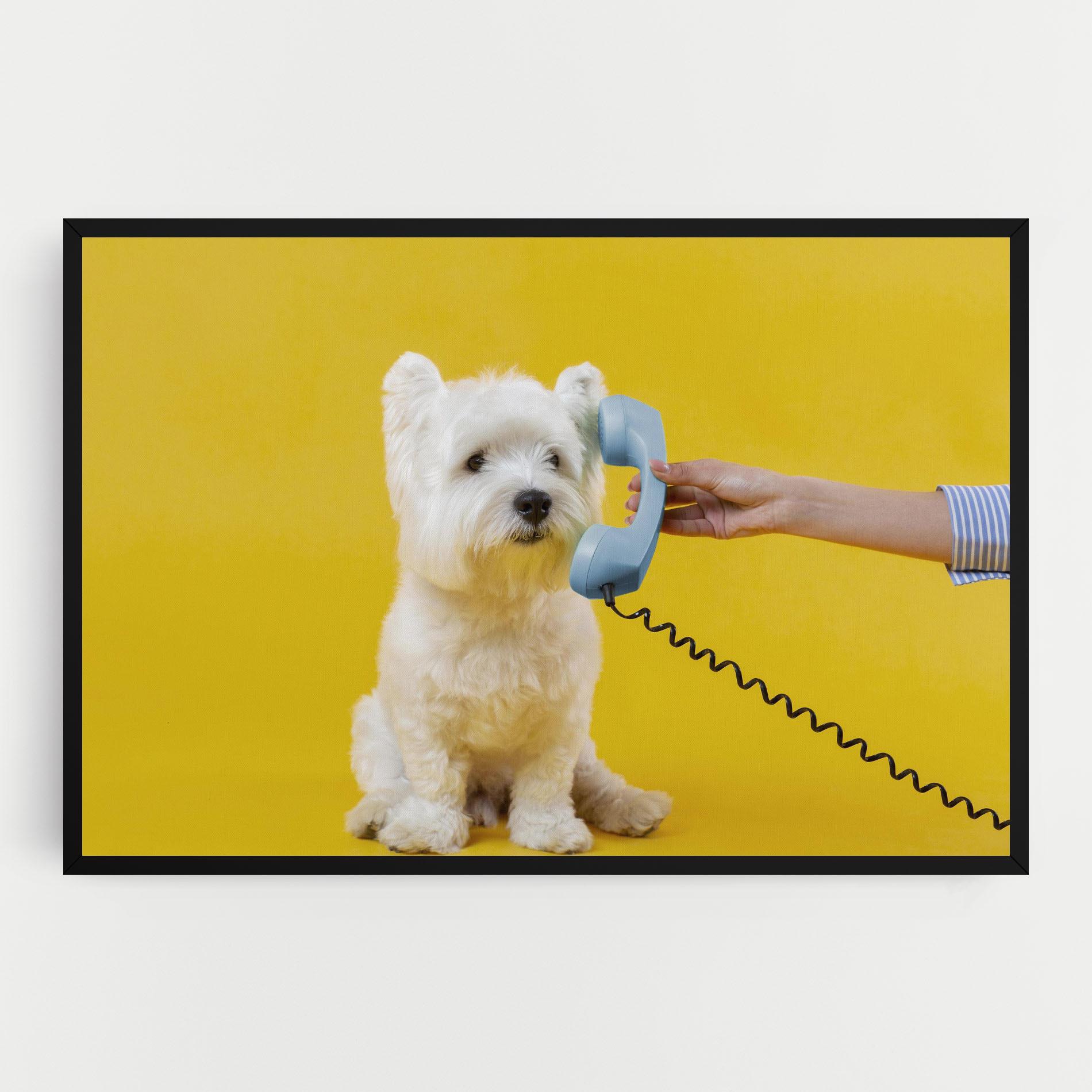 Leinwandbild Cute Little Dog mockup 0
