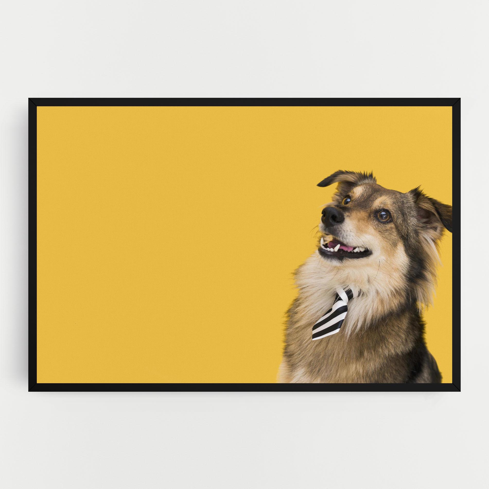 Leinwandbild Cute Smiling Dog mockup 0