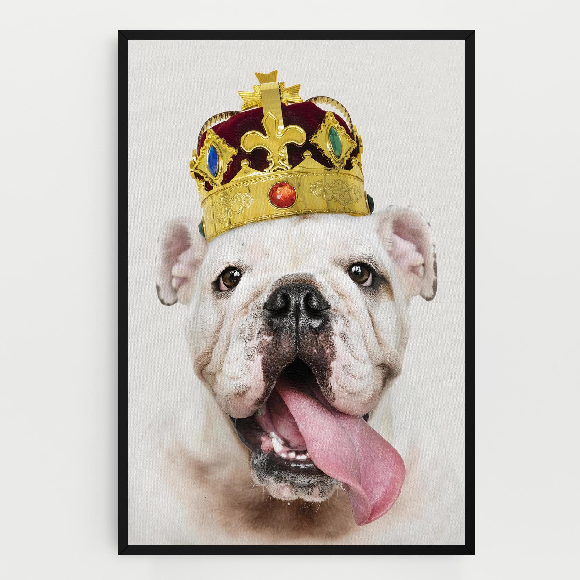 Bulldog Wearing Crown mockup 0