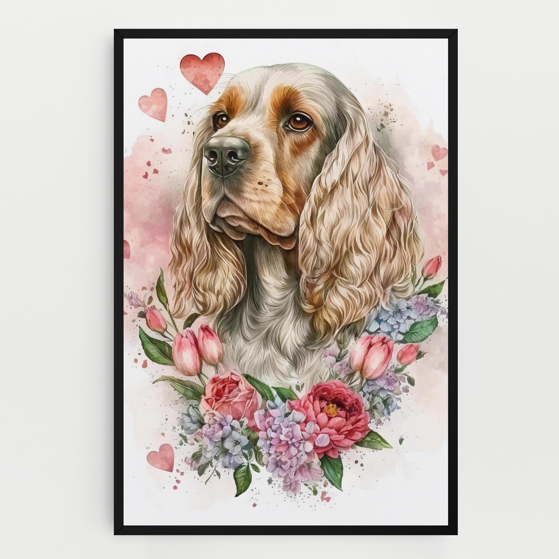 Leinwandbild Cute Little Cocker mockup 0