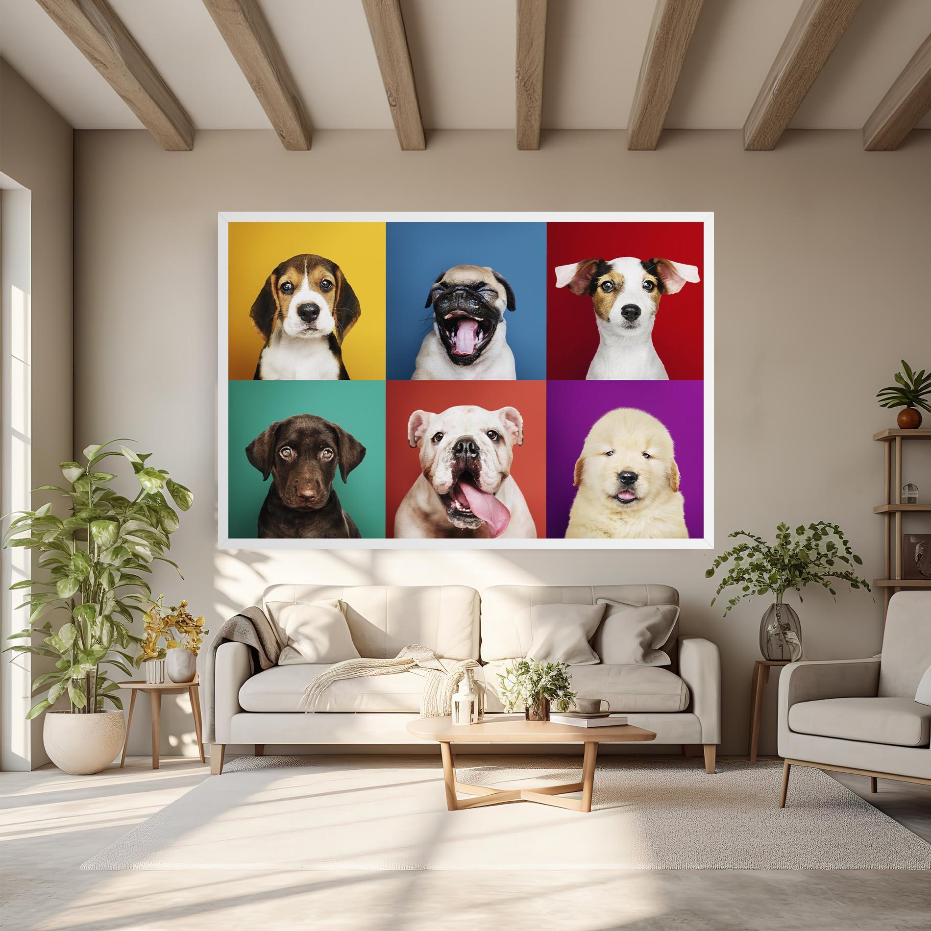 Leinwandbild Adorable Puppies Mix mockup 6