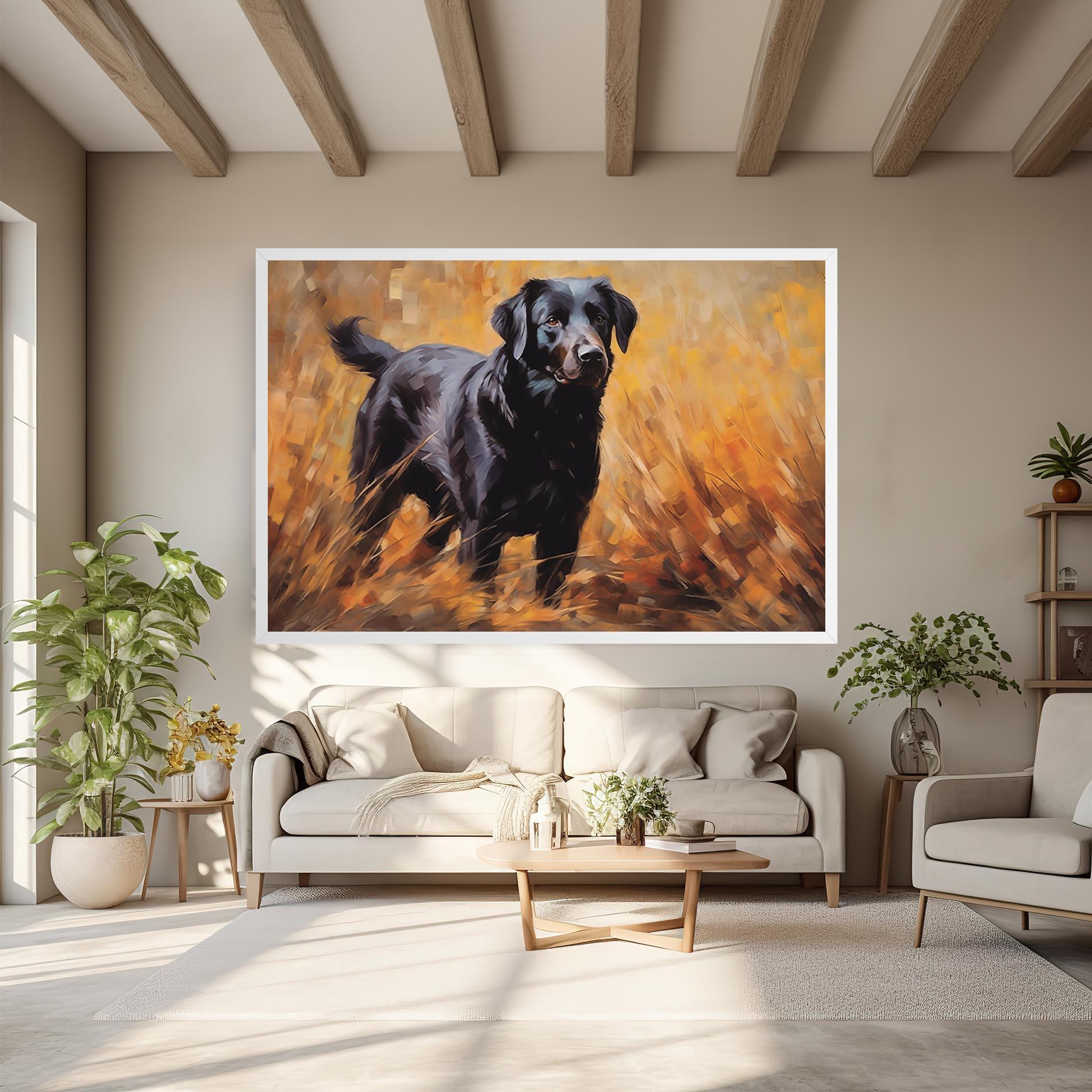 Leinwandbild Black Pretty Dog mockup 6