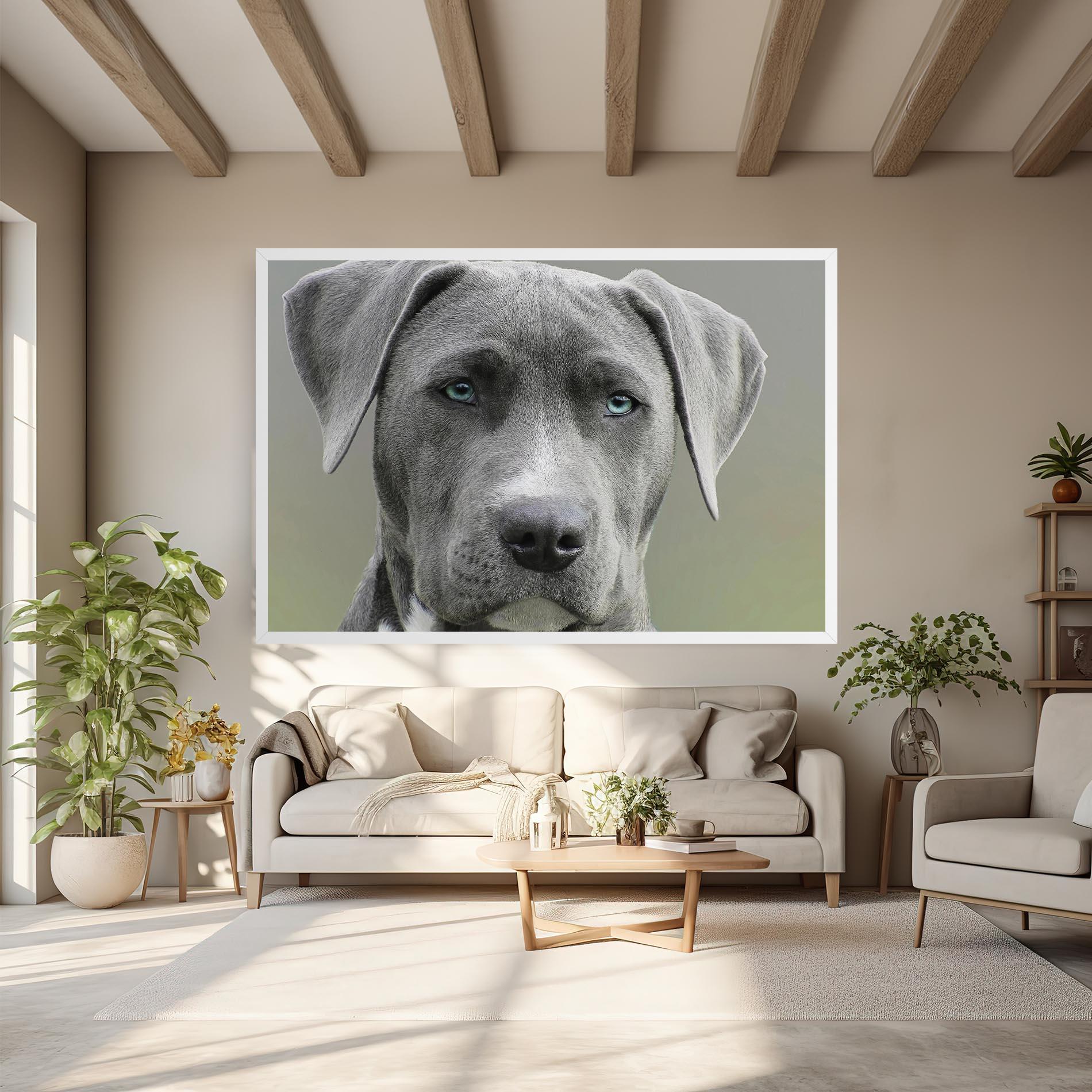 Leinwandbild Blue Eyes Dog mockup 6