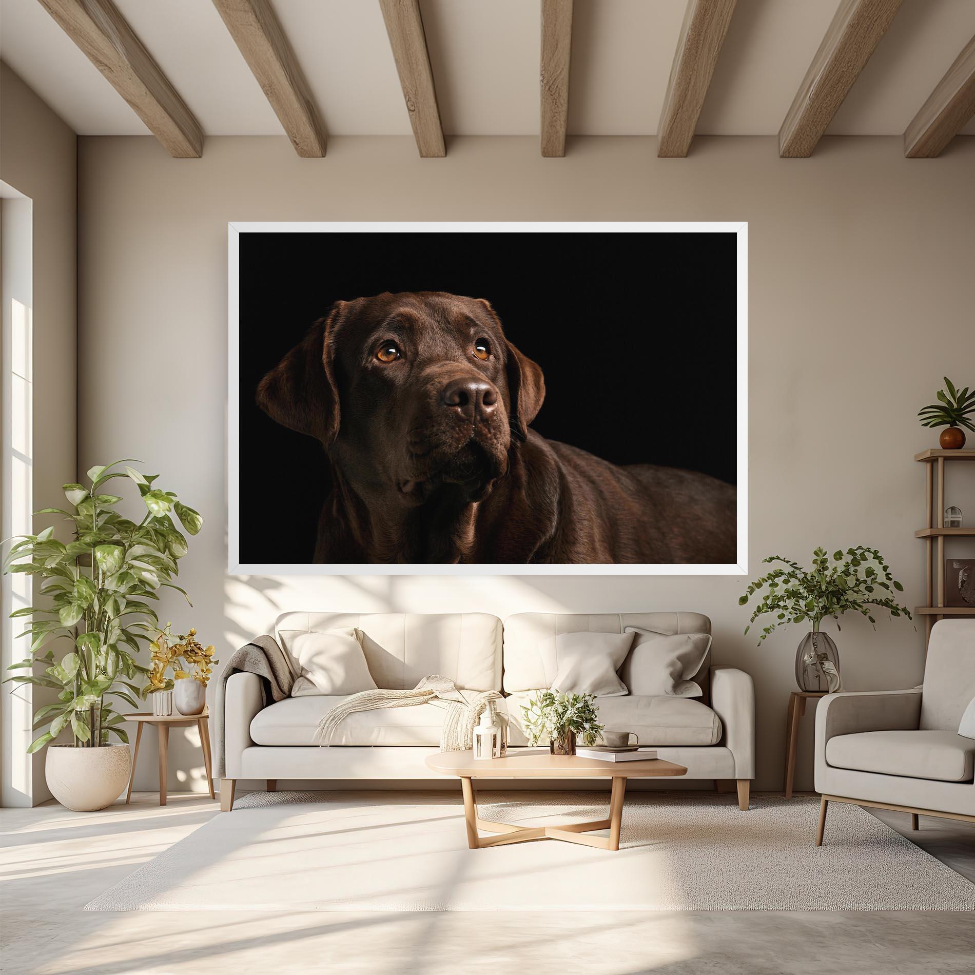 Leinwandbild Brown Labrador mockup 6