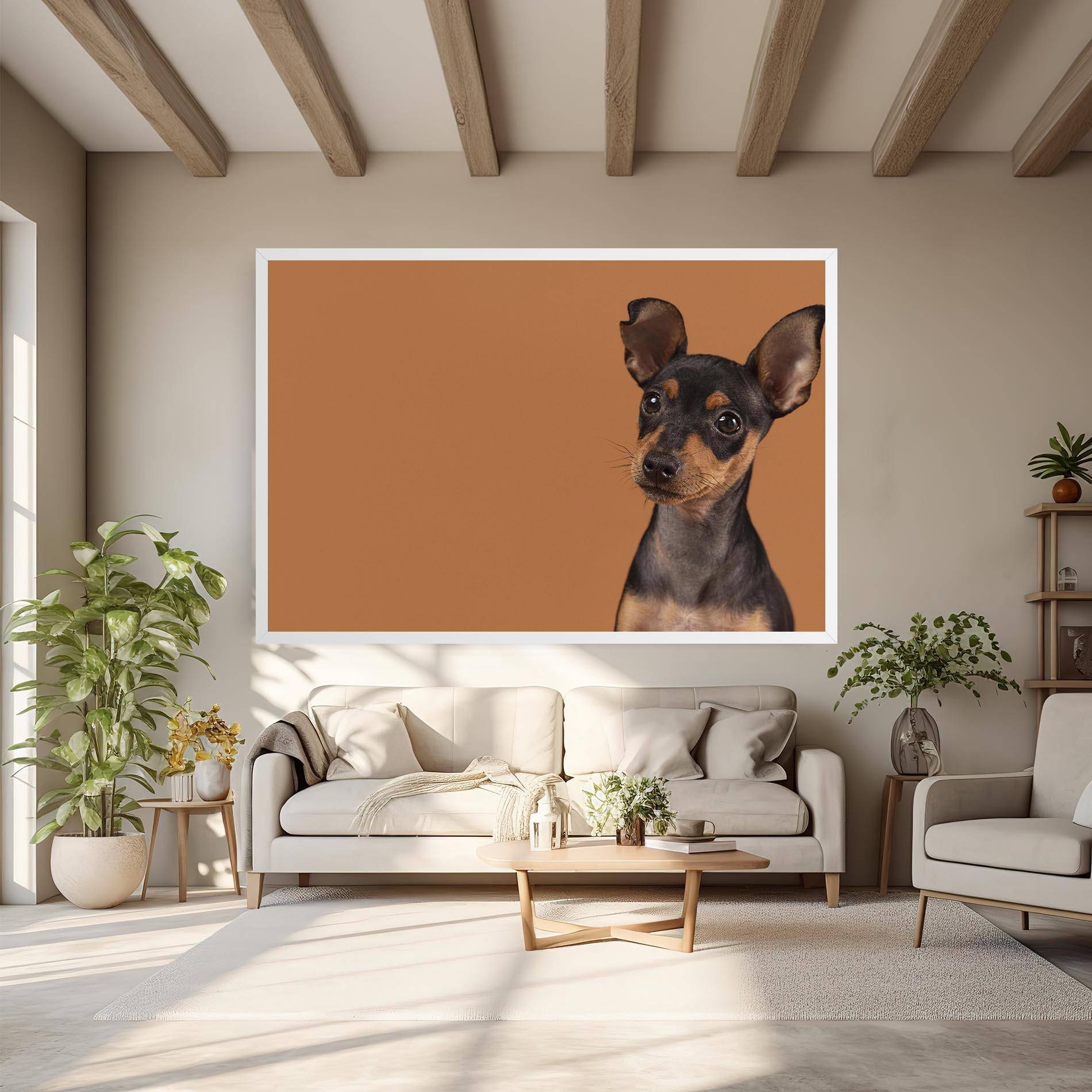 Leinwandbild Cute Dog Portrait mockup 6