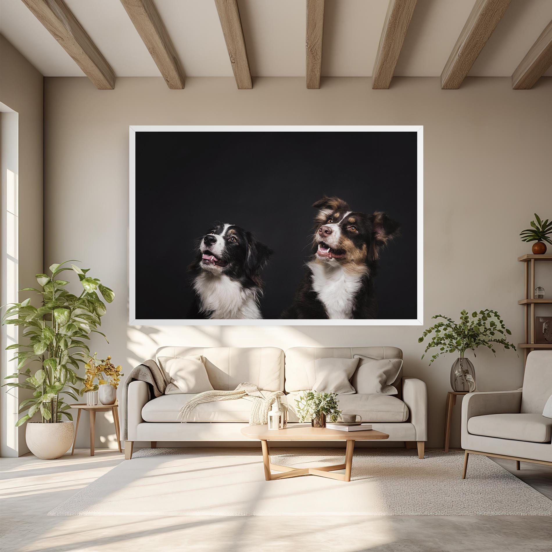 Leinwandbild Cute Dogs Standing mockup 6