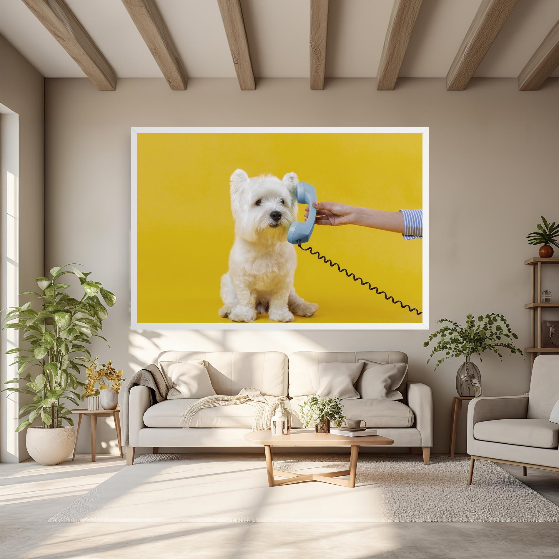 Leinwandbild Cute Little Dog mockup 6