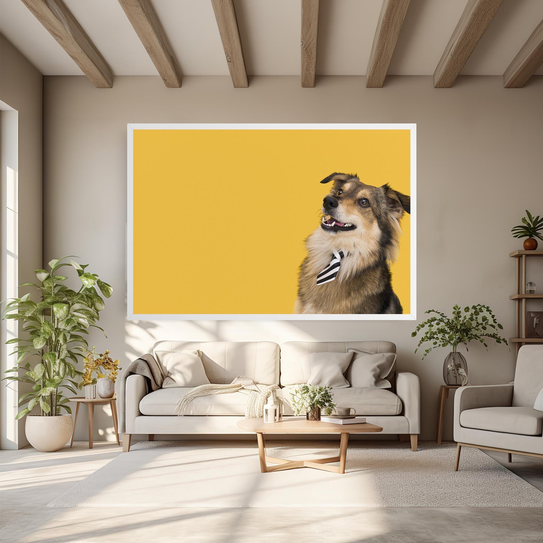 Leinwandbild Cute Smiling Dog mockup 6