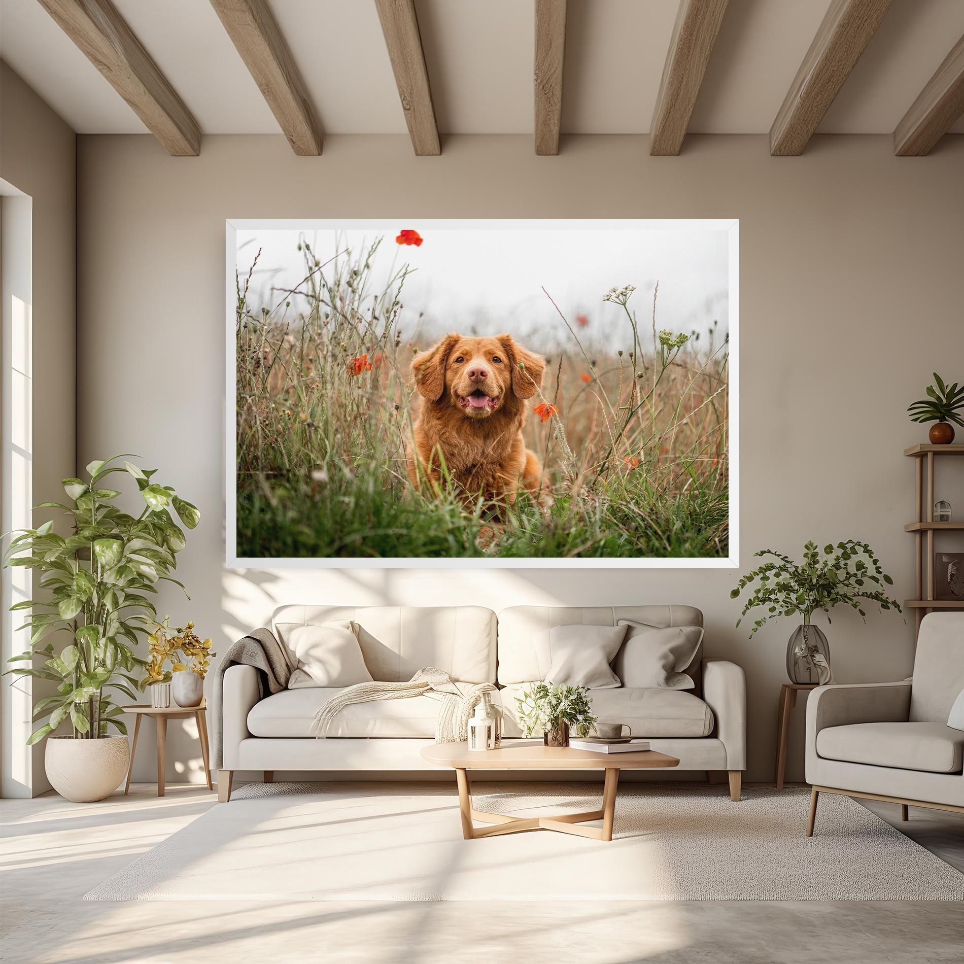 Red Flowers Dog mockup 6
