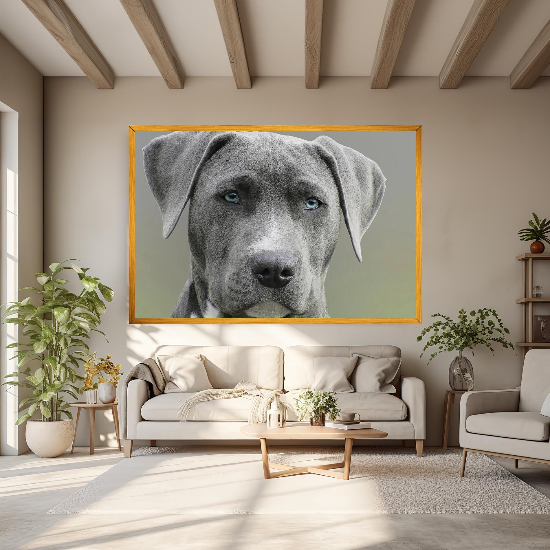 Leinwandbild Blue Eyes Dog mockup 6