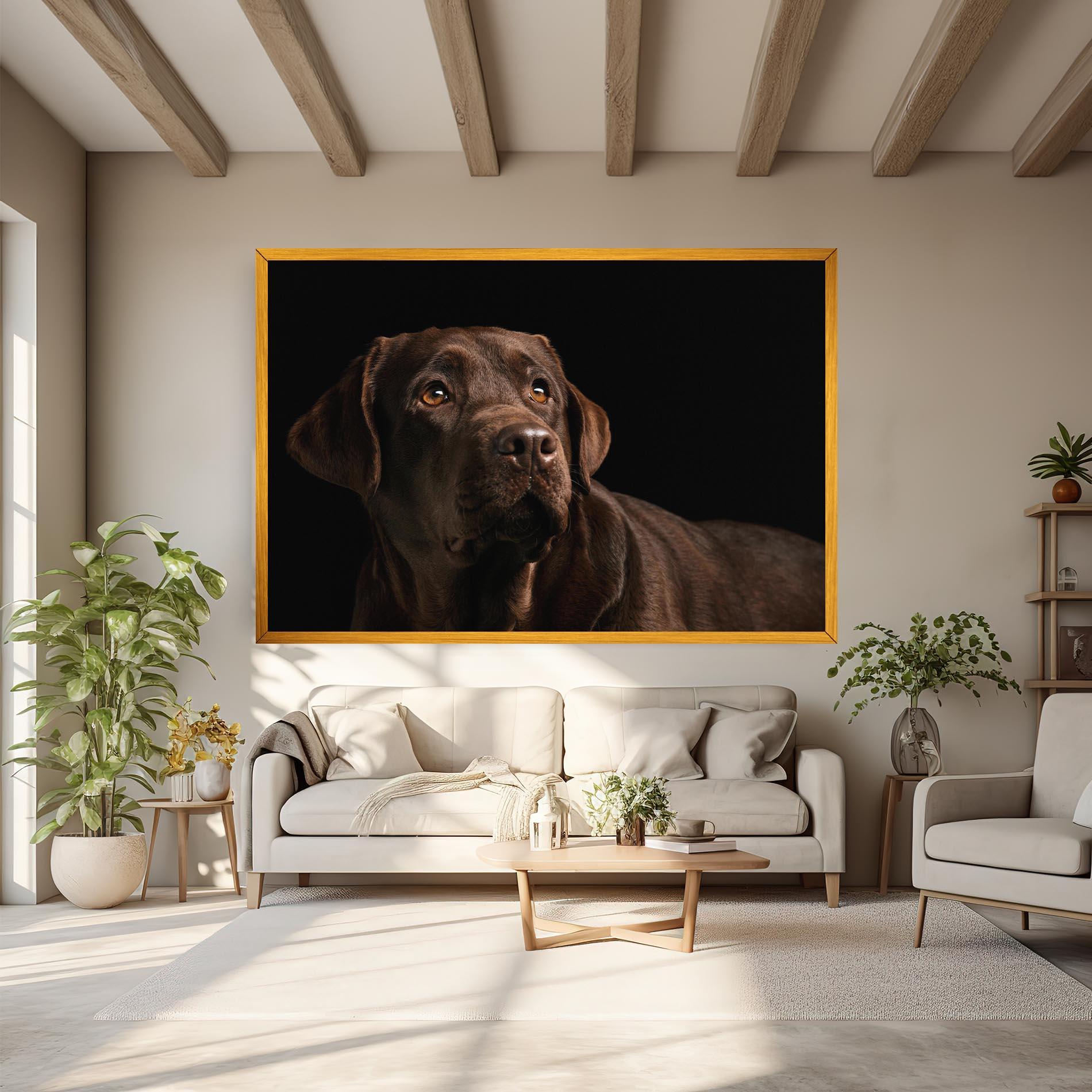 Leinwandbild Brown Labrador mockup 6