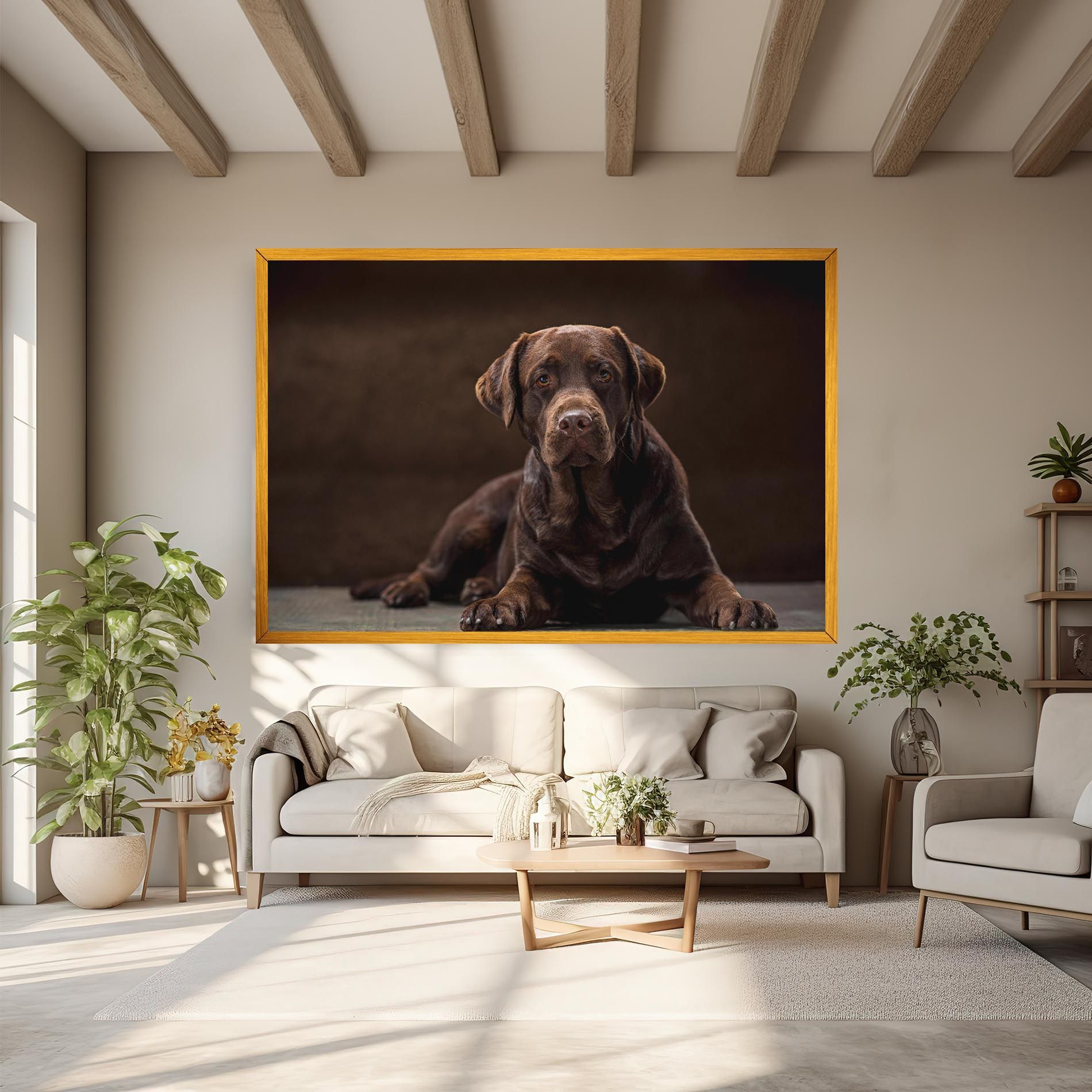 Cute  Brown Labrador mockup 6