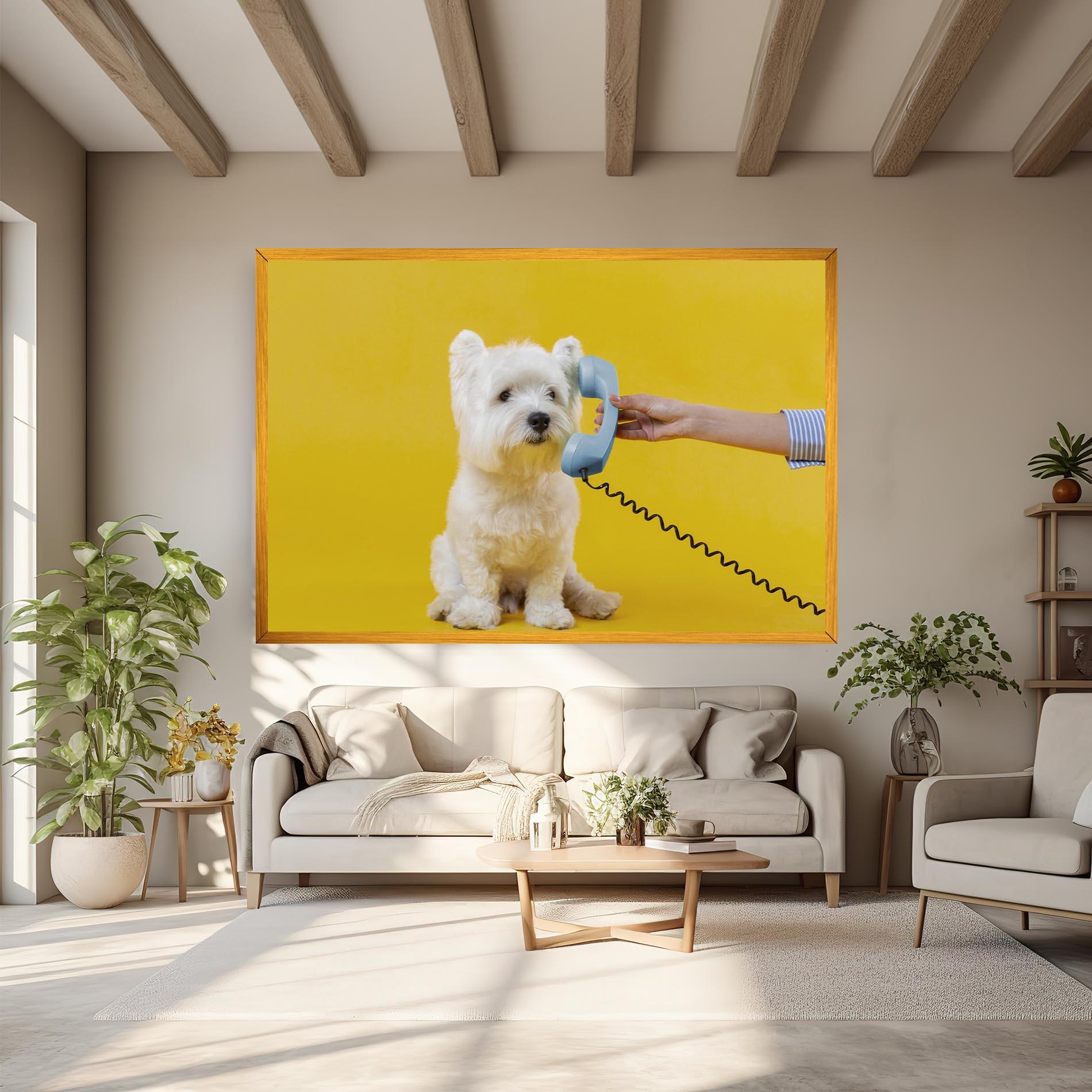 Leinwandbild Cute Little Dog mockup 6