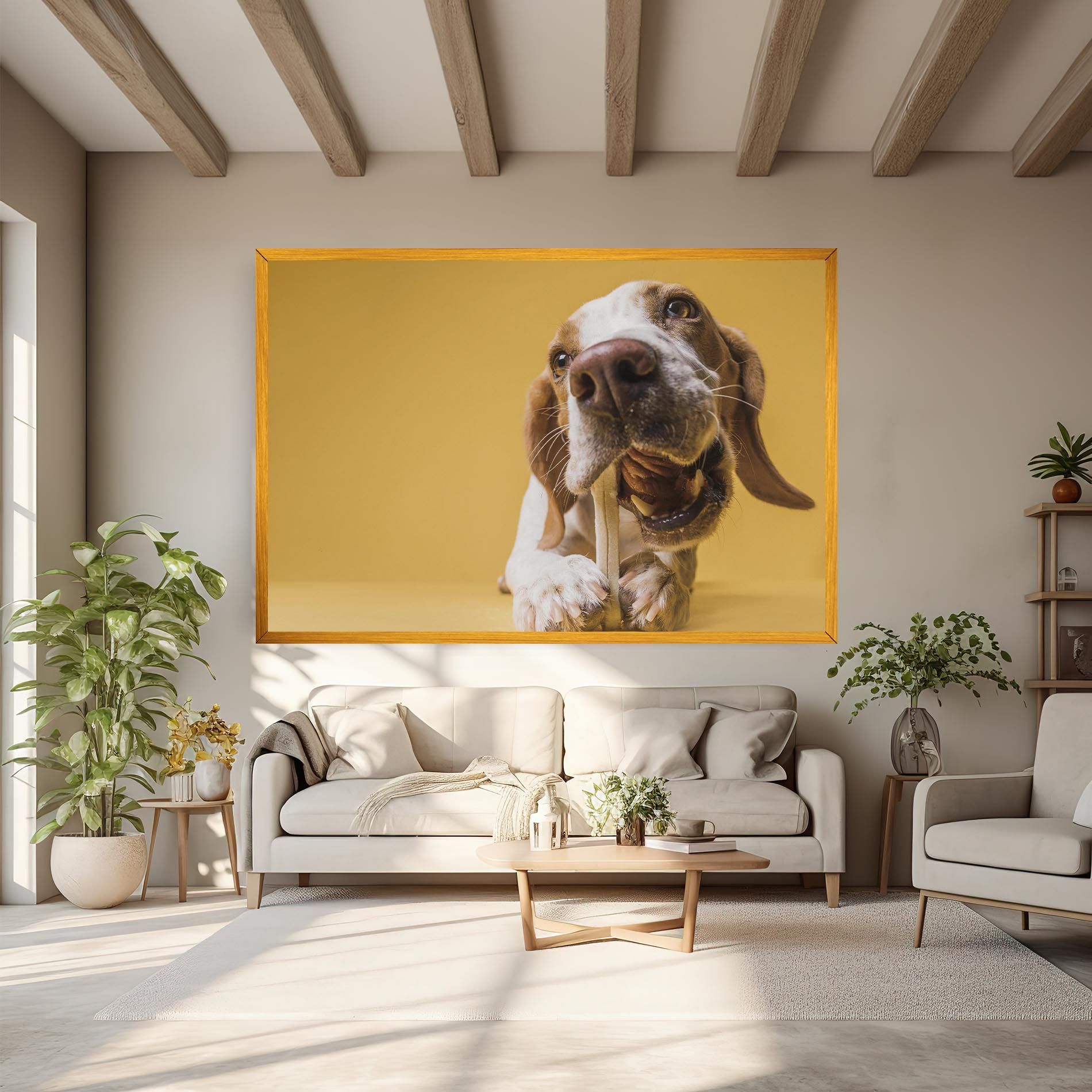 Dog Eating Bone mockup 6