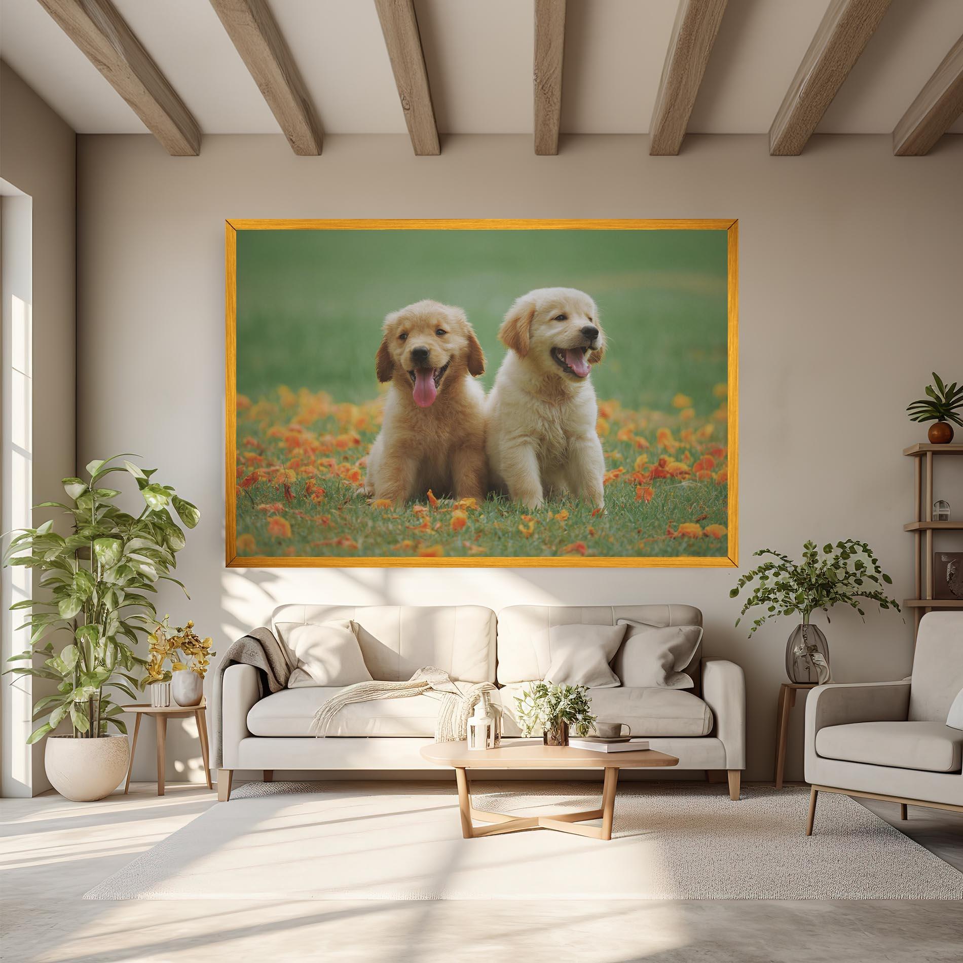 Leinwandbild Happy Dogs mockup 6