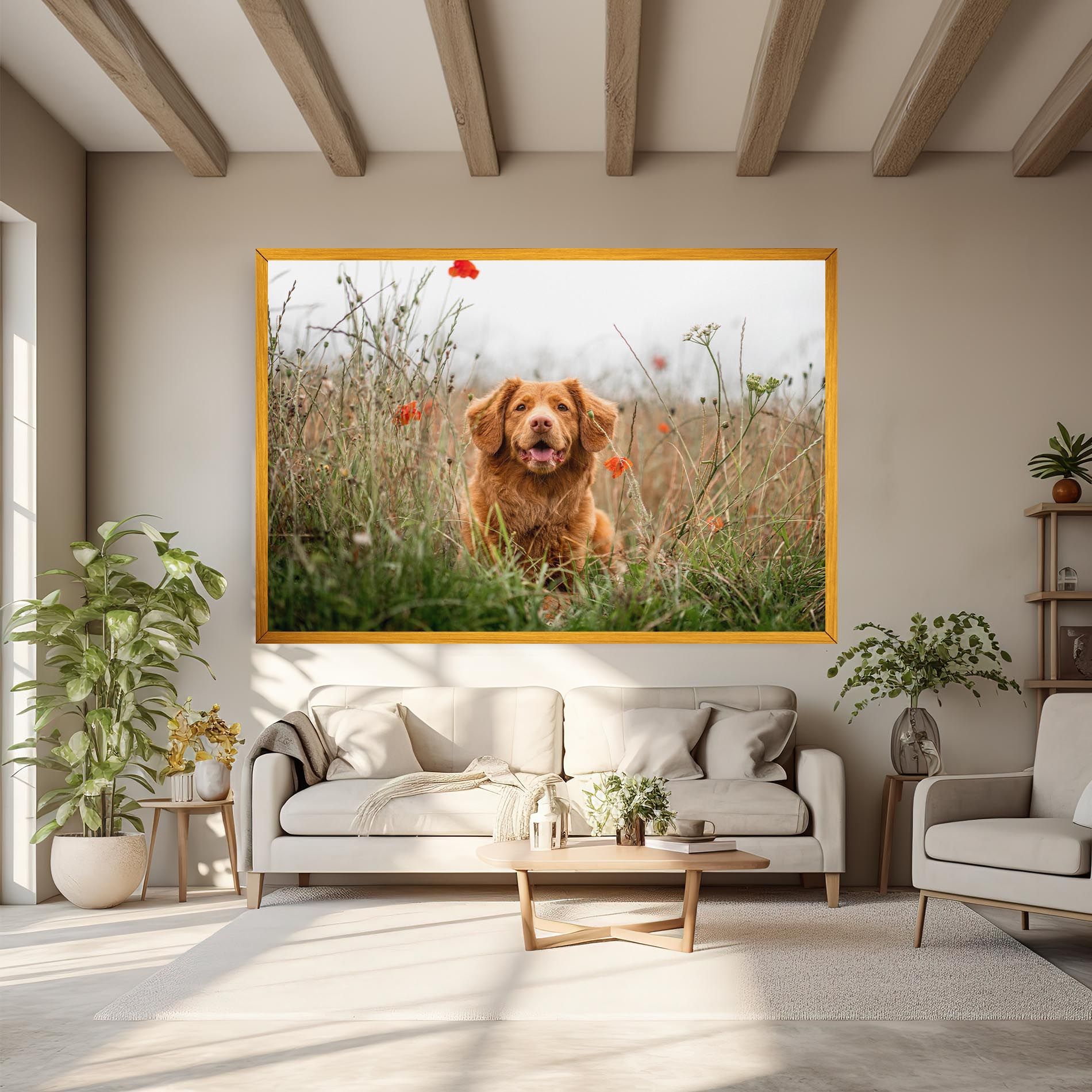 Red Flowers Dog mockup 6