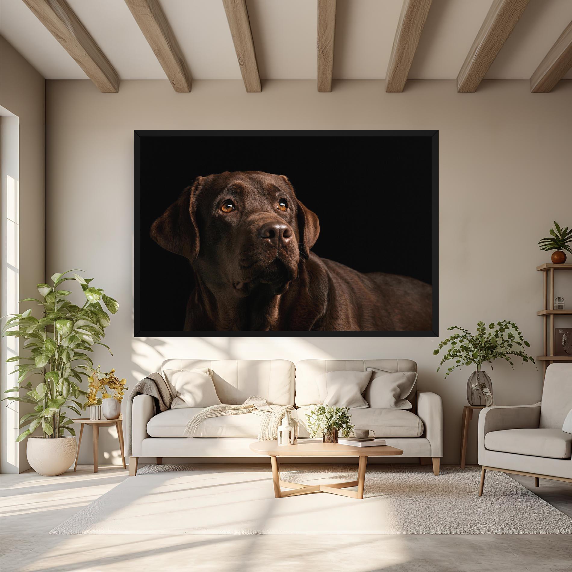 Leinwandbild Brown Labrador mockup 6
