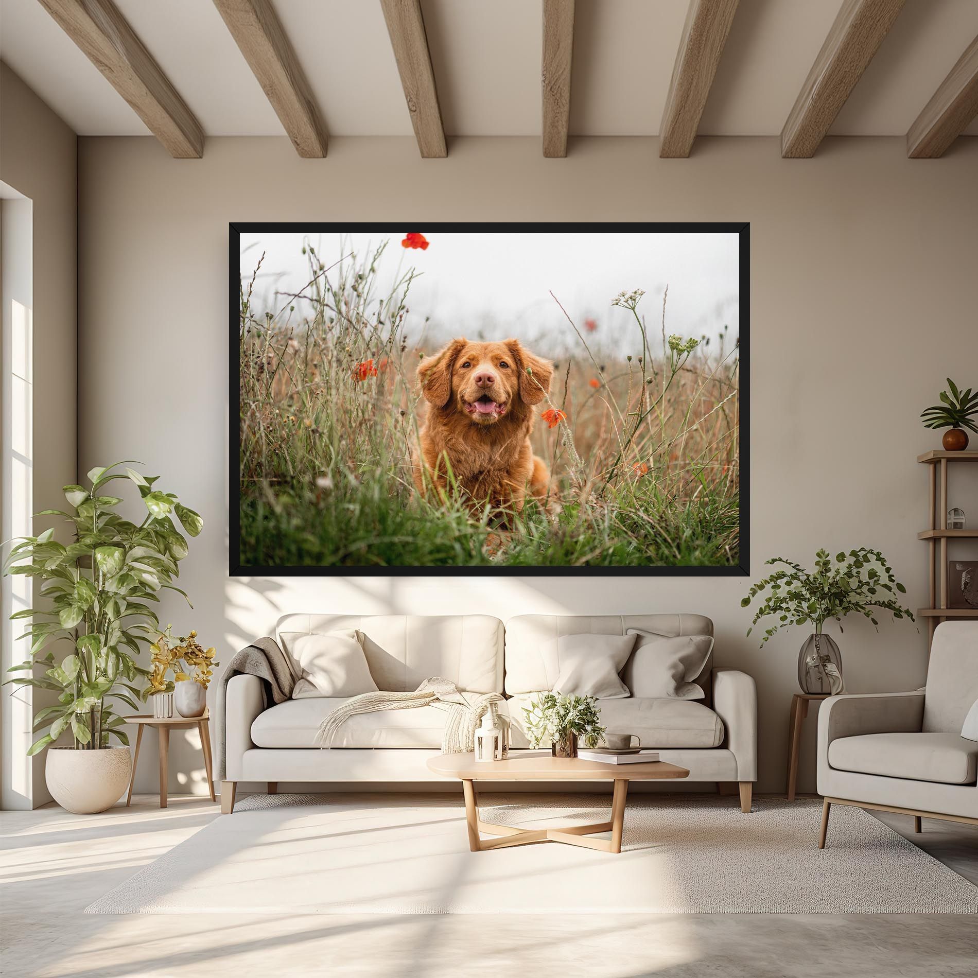 Red Flowers Dog mockup 6