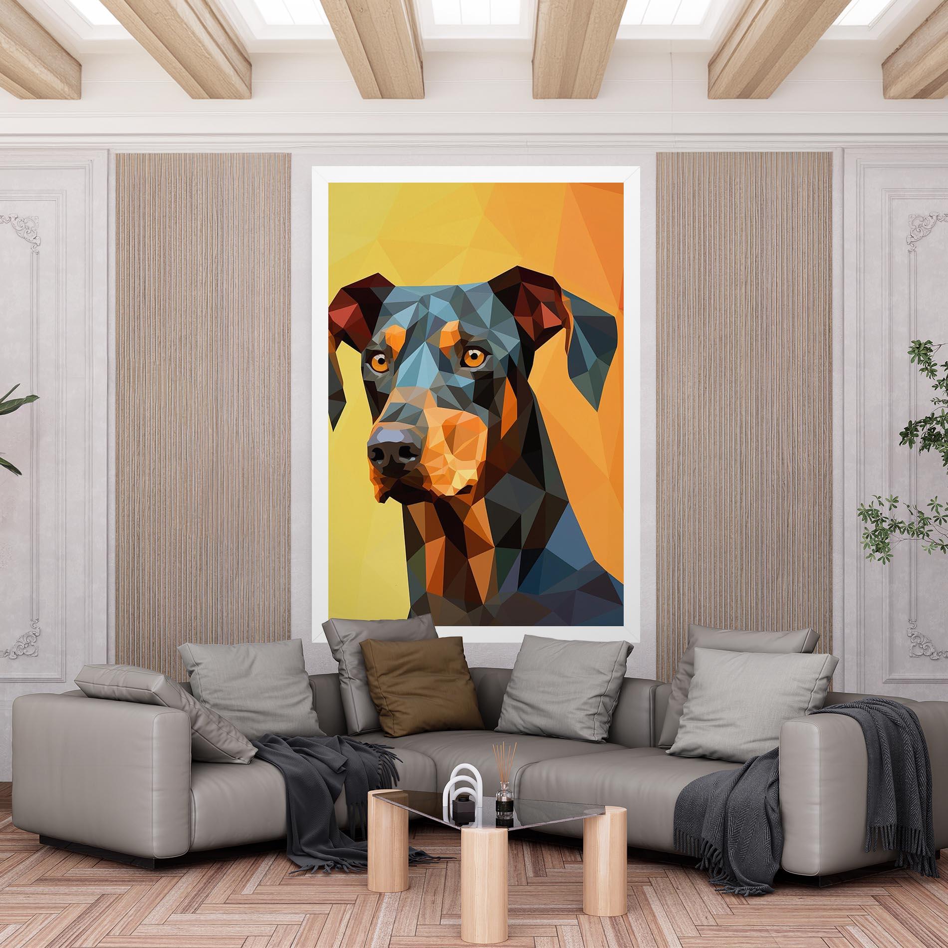 Leinwandbild Digital Art Dog mockup 6