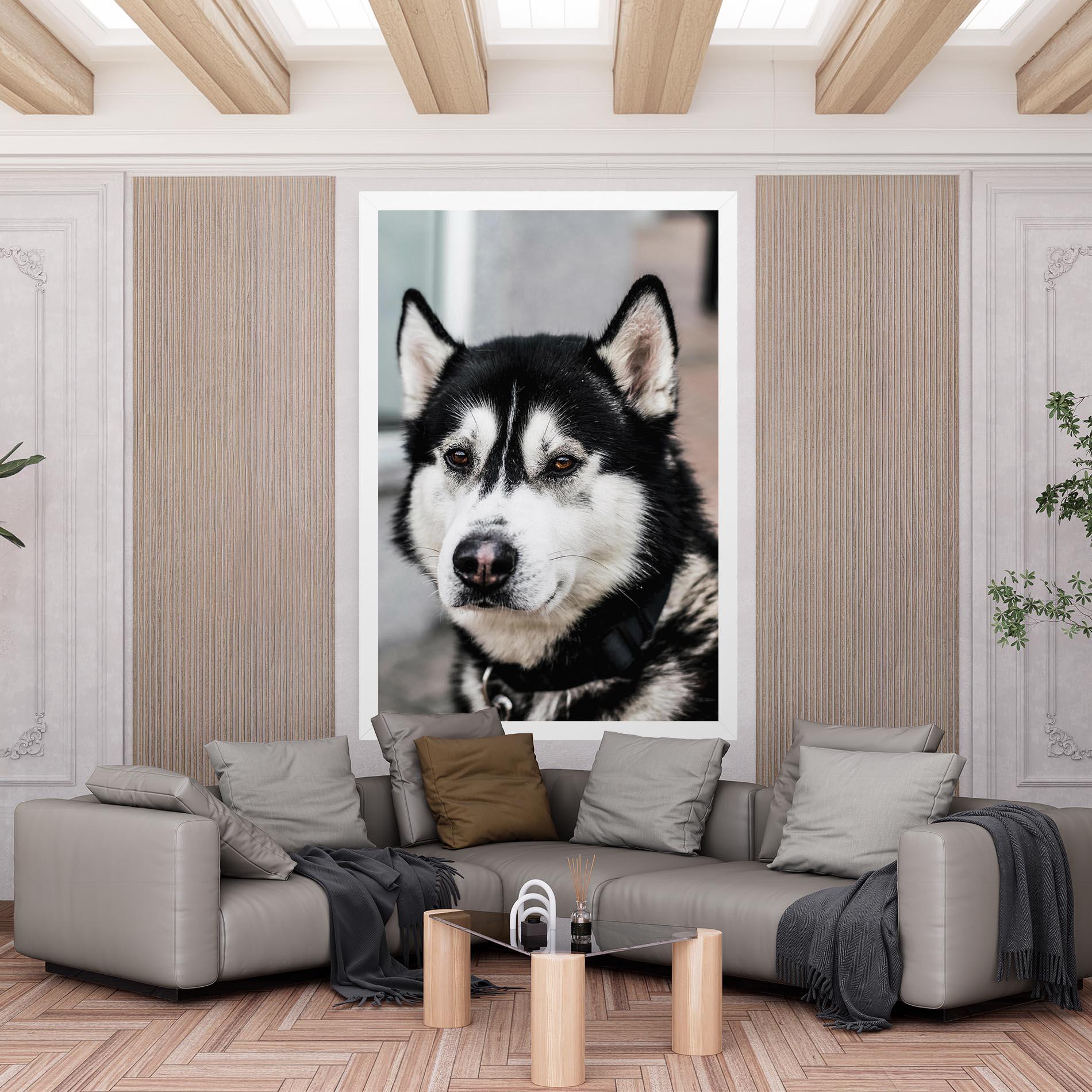 Leinwandbild Husky Dog mockup 6