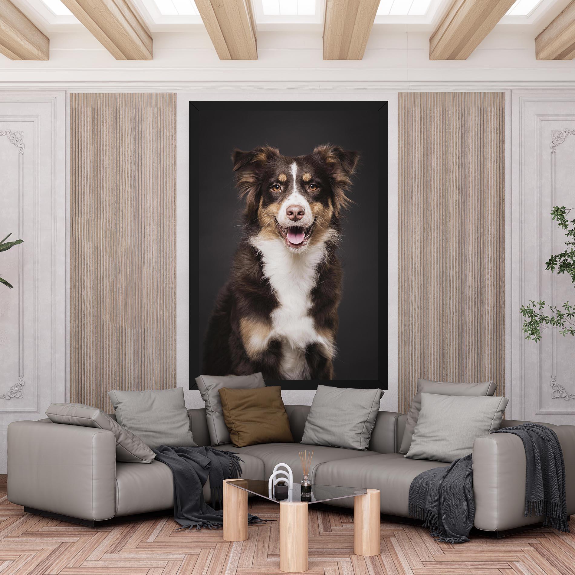 Leinwandbild Cute Dog Sitting mockup 6
