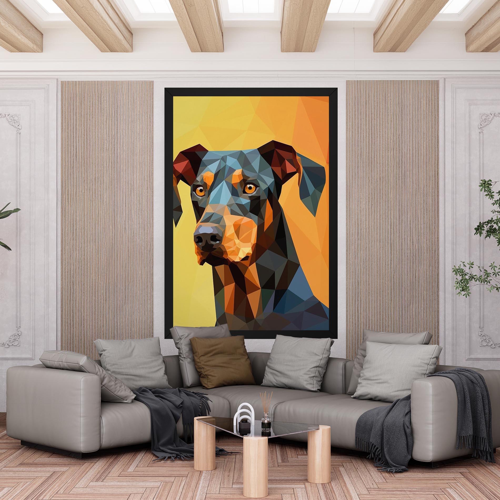 Leinwandbild Digital Art Dog mockup 6