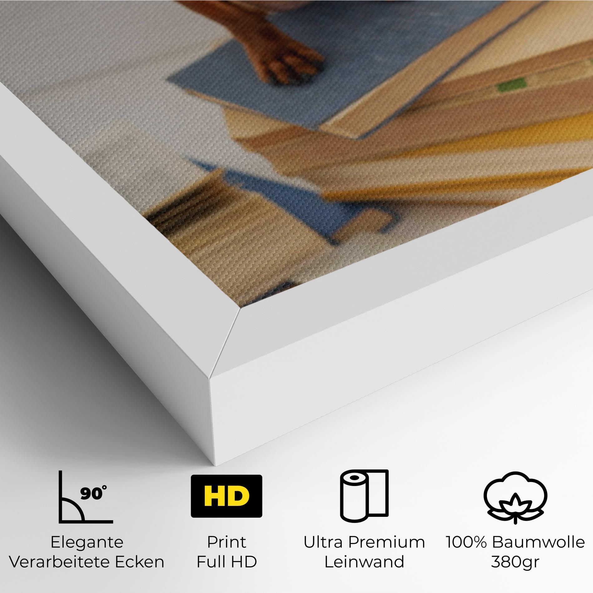 Leinwandbild Books Cute Dog mockup 4