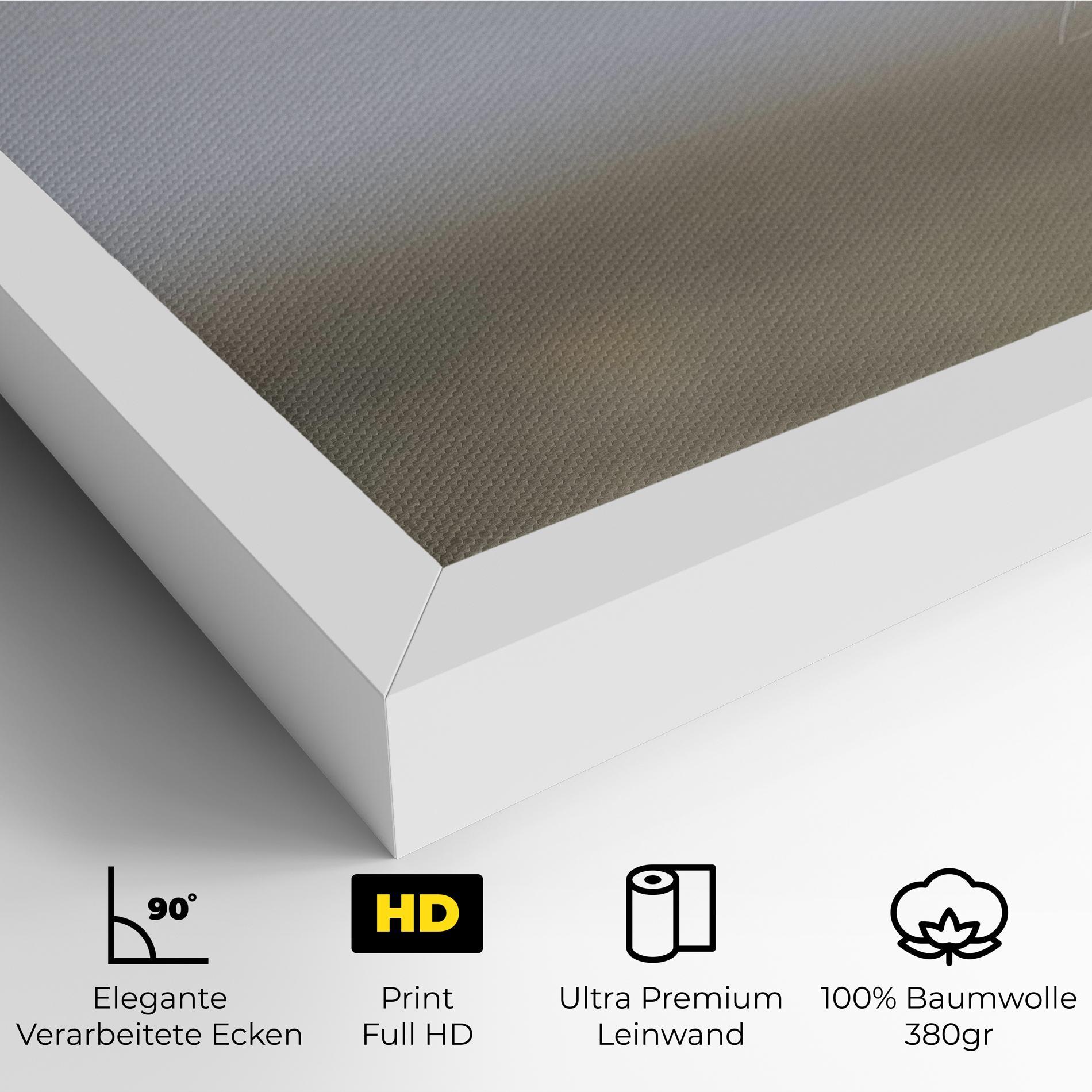 Leinwandbild Brown White Dog mockup 4