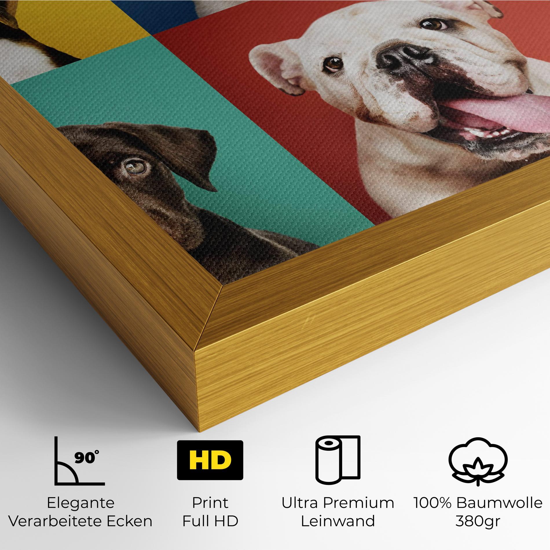 Leinwandbild Adorable Puppies Mix mockup 4