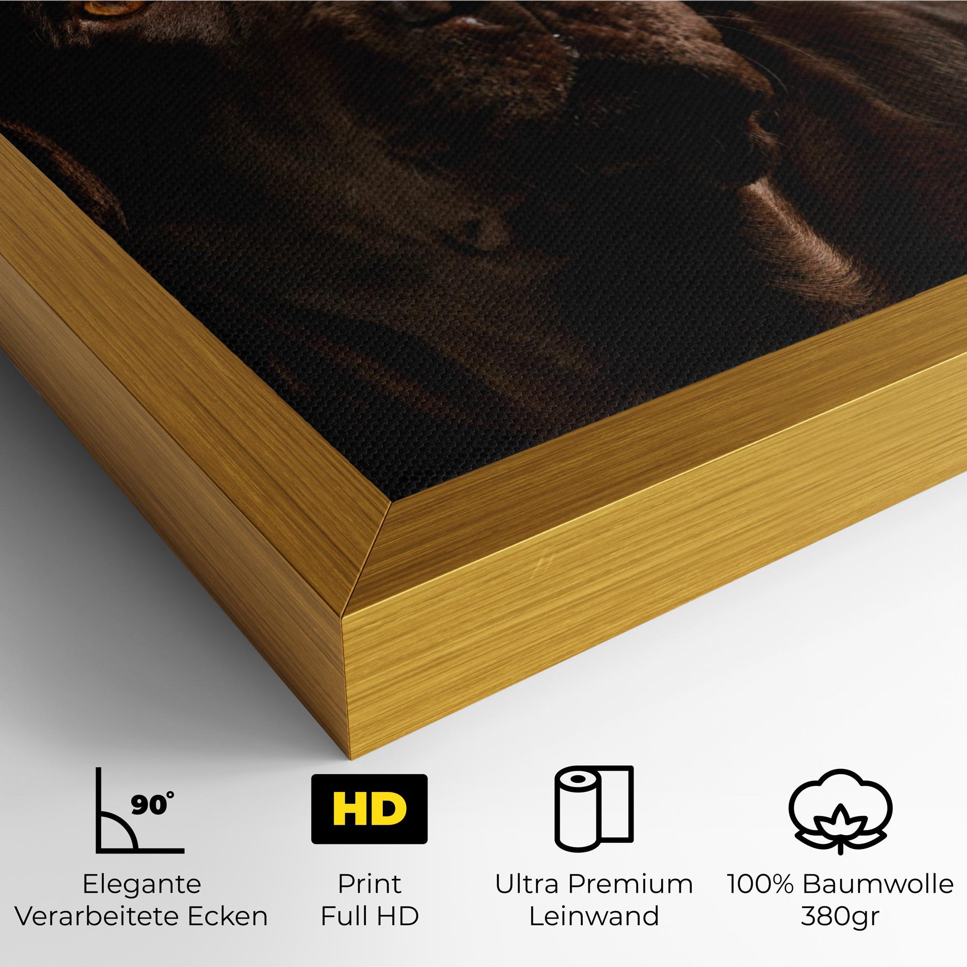 Leinwandbild Brown Labrador mockup 4