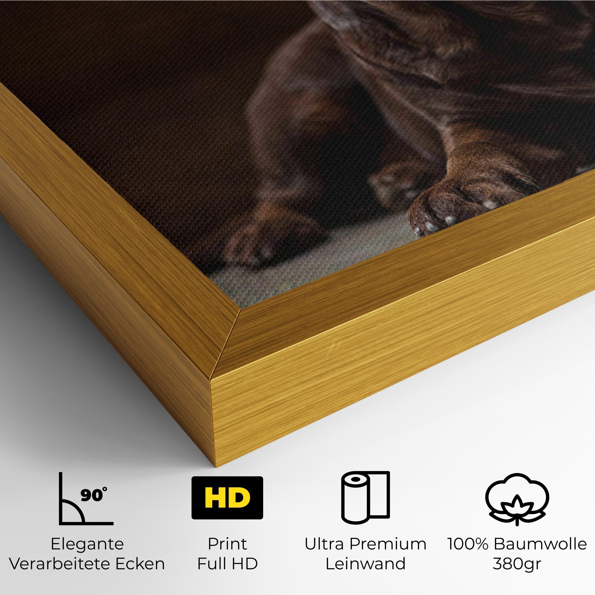 Leinwandbild Cute Brown Labrador mockup 4