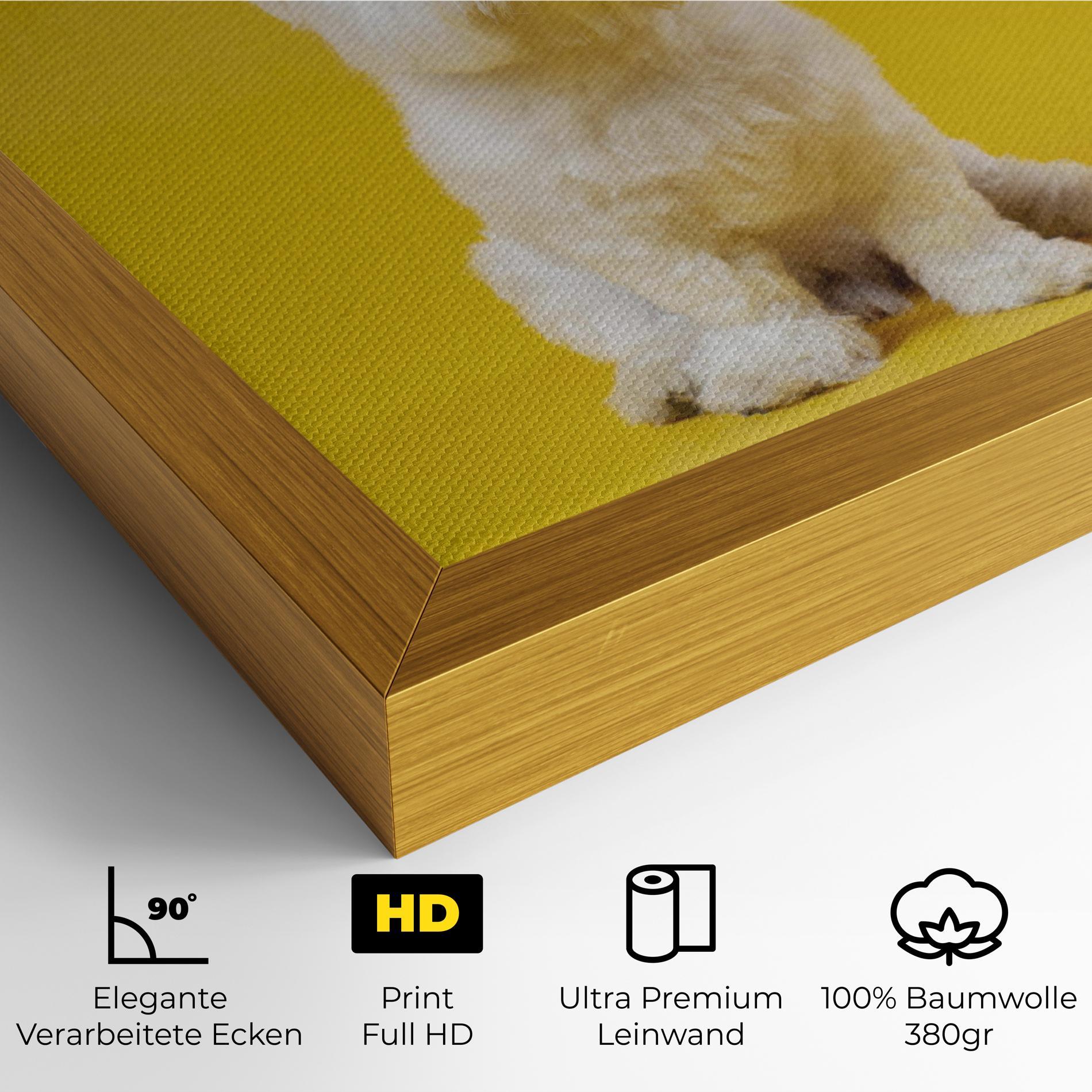 Leinwandbild Cute Little Dog mockup 4