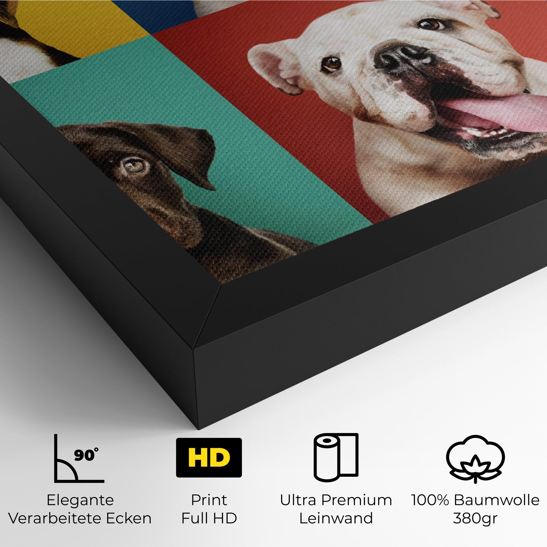 Leinwandbild Adorable Puppies Mix mockup 4
