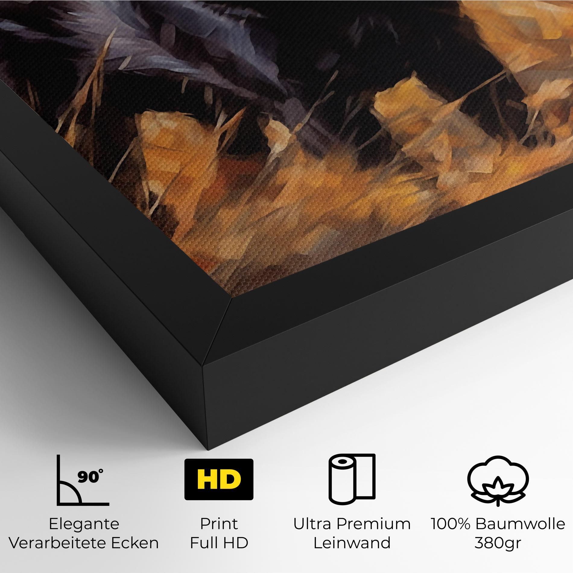 Leinwandbild Black Pretty Dog mockup 4