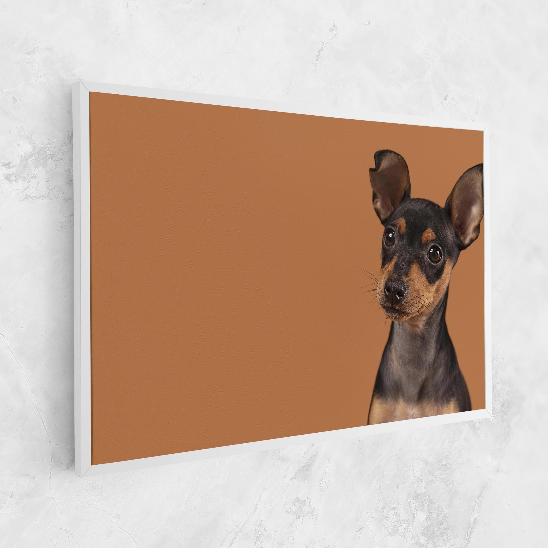 Leinwandbild Cute Dog Portrait mockup 1