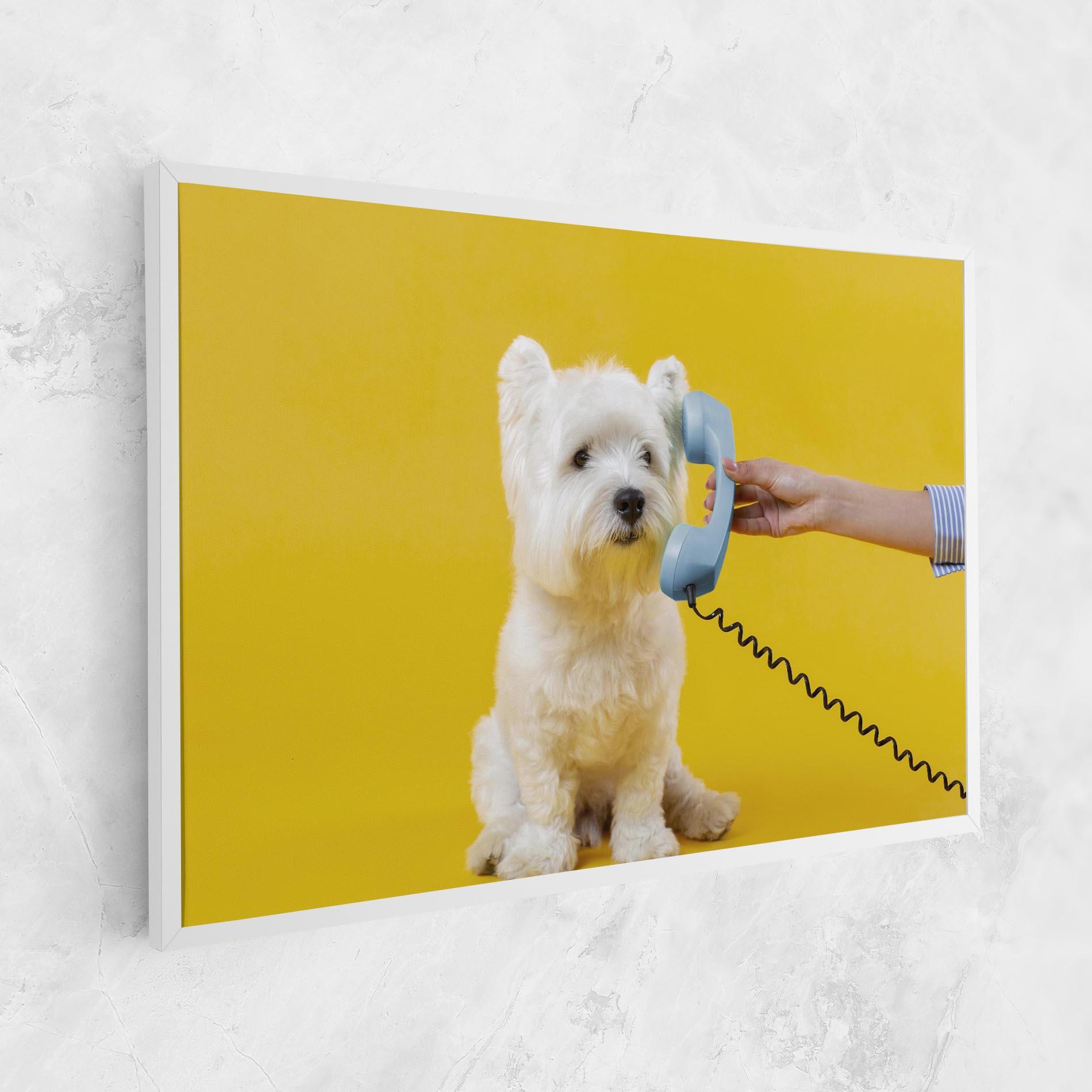 Leinwandbild Cute Little Dog mockup 1