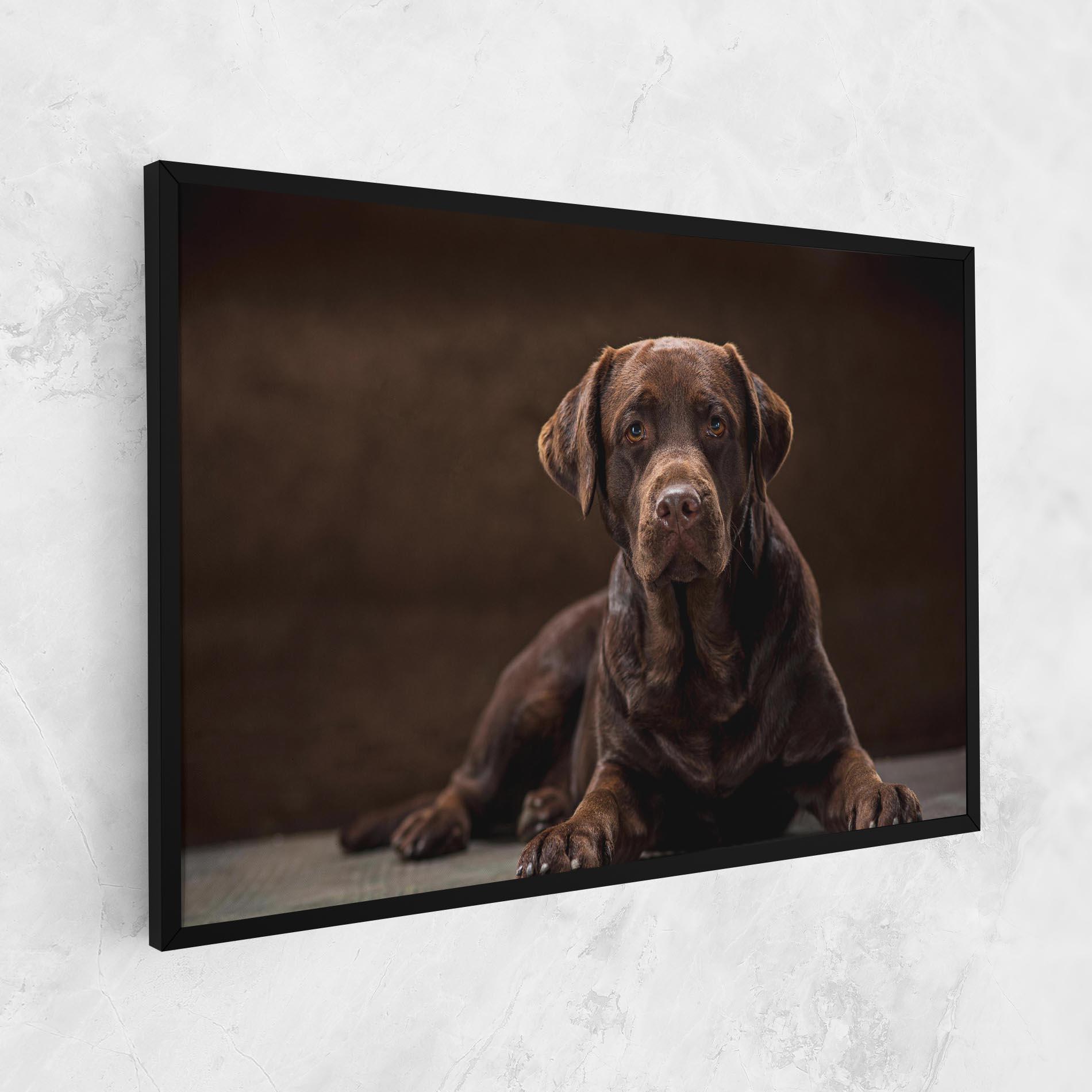 Leinwandbild Cute Brown Labrador mockup 1