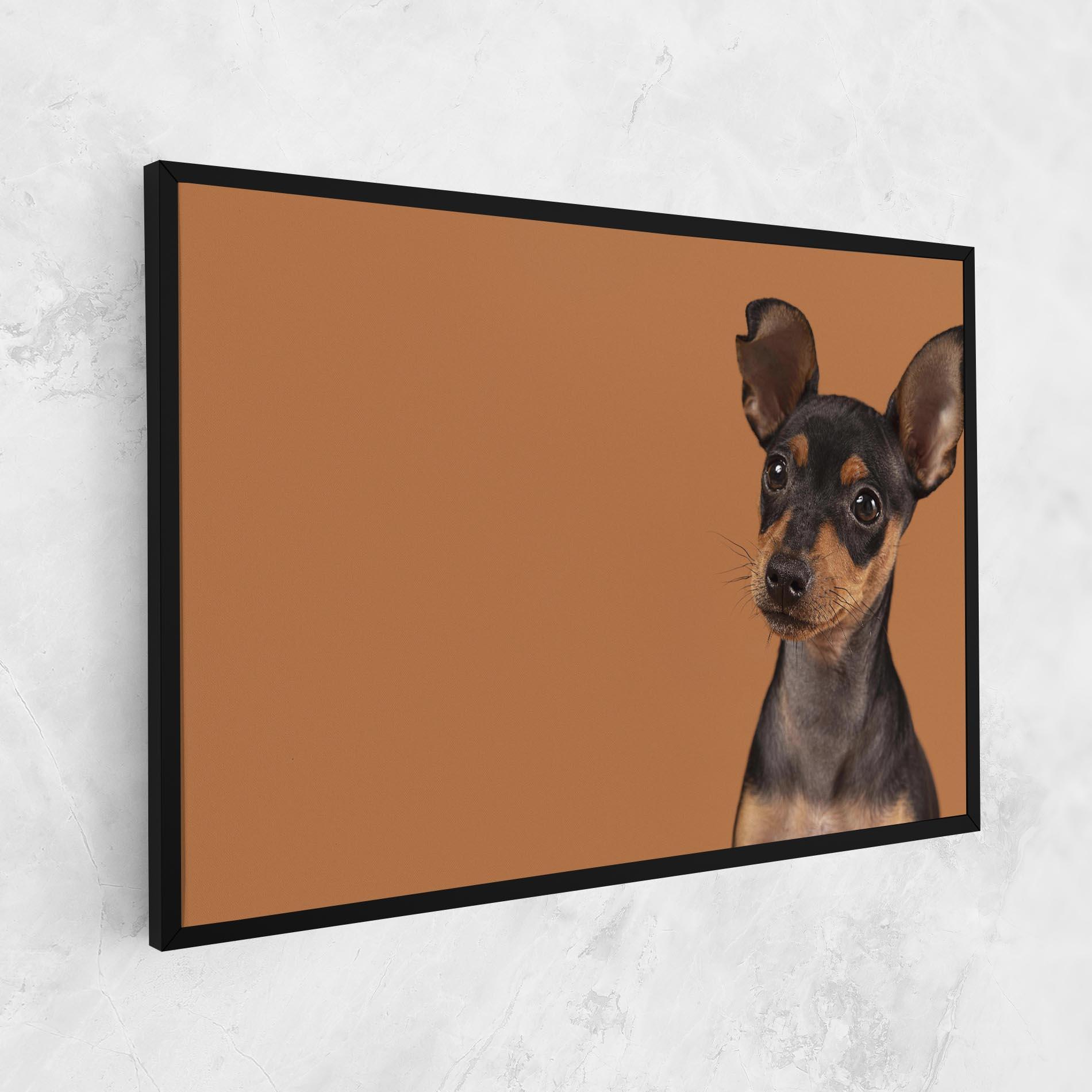 Leinwandbild Cute Dog Portrait mockup 1