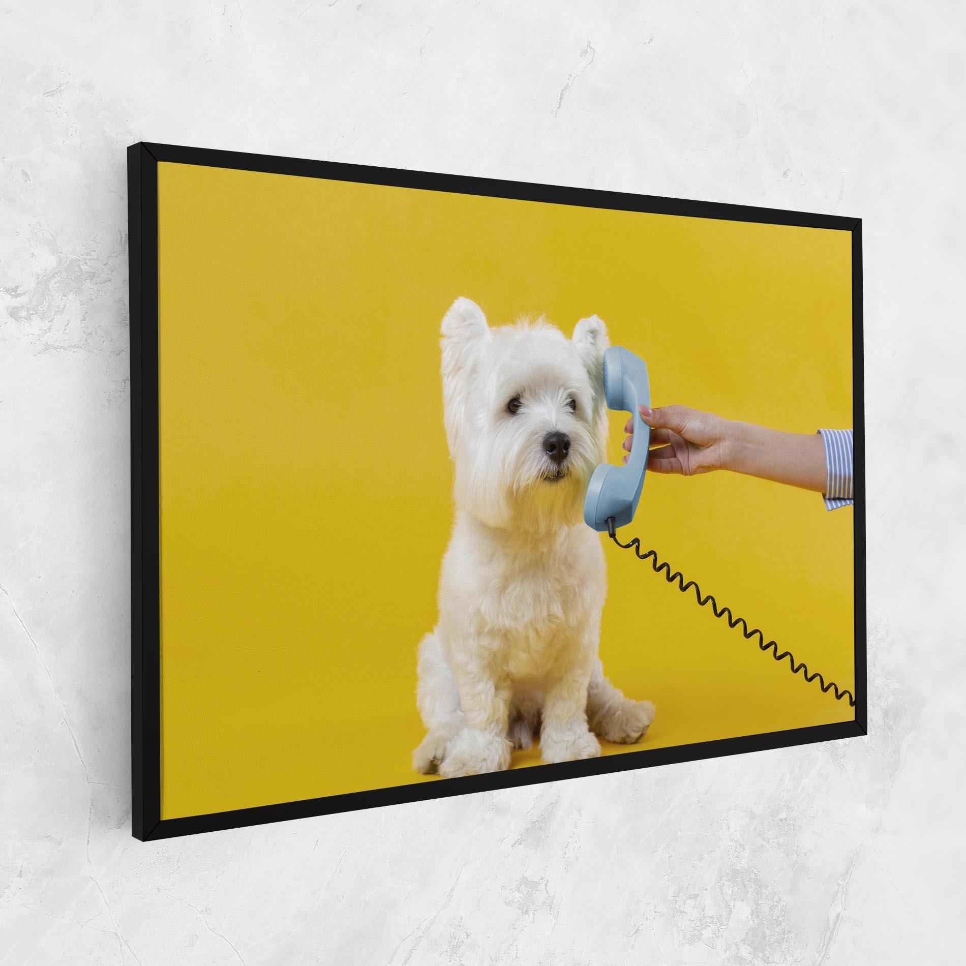 Leinwandbild Cute Little Dog mockup 1