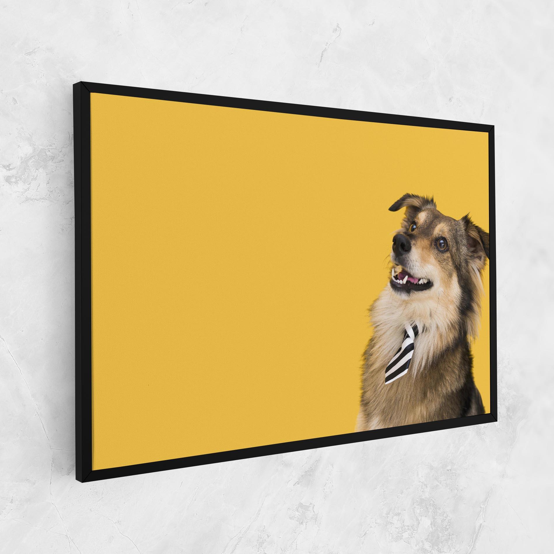Leinwandbild Cute Smiling Dog mockup 1