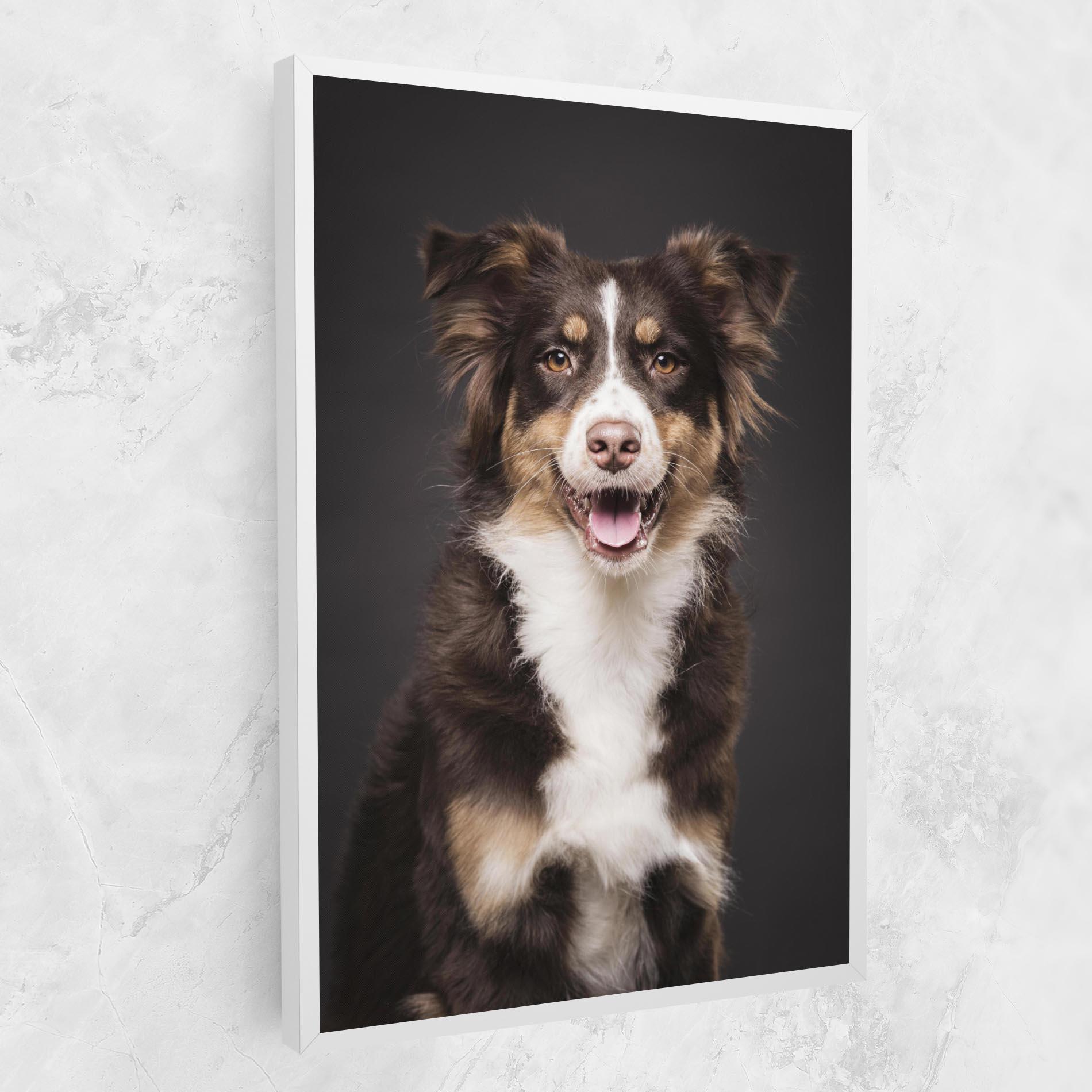 Leinwandbild Cute Dog Sitting mockup 1