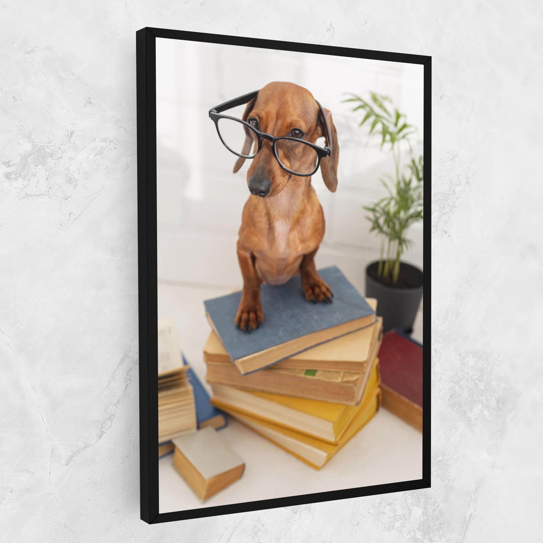 Leinwandbild Books Cute Dog mockup 1