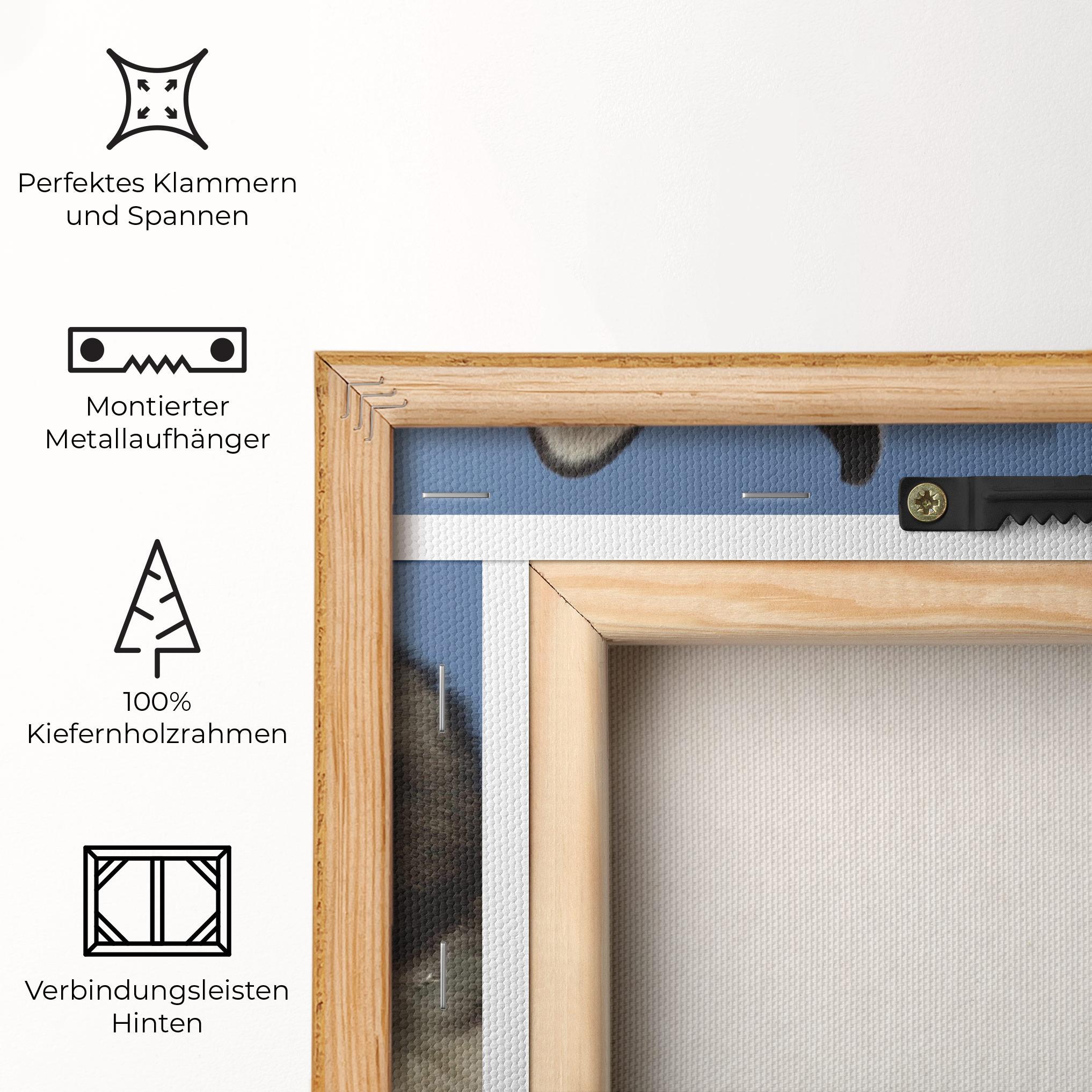 Leinwandbild Blue Glasses Dog mockup 5