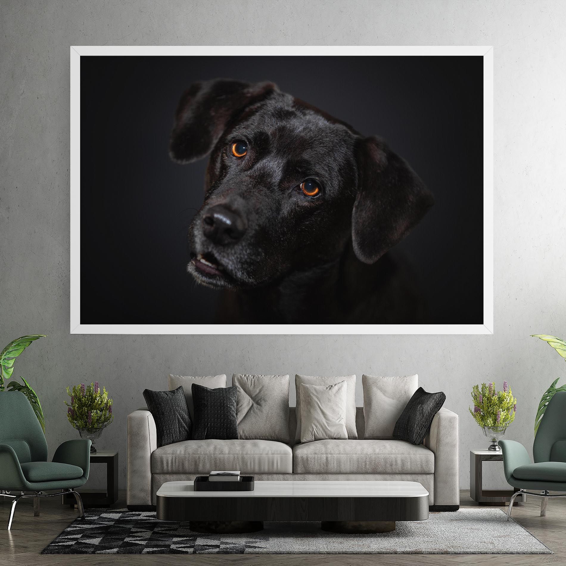 Black Dog Portrait mockup 7