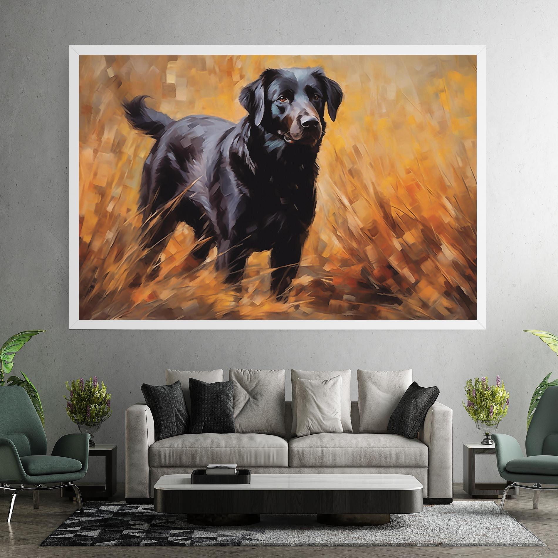 Leinwandbild Black Pretty Dog mockup 7